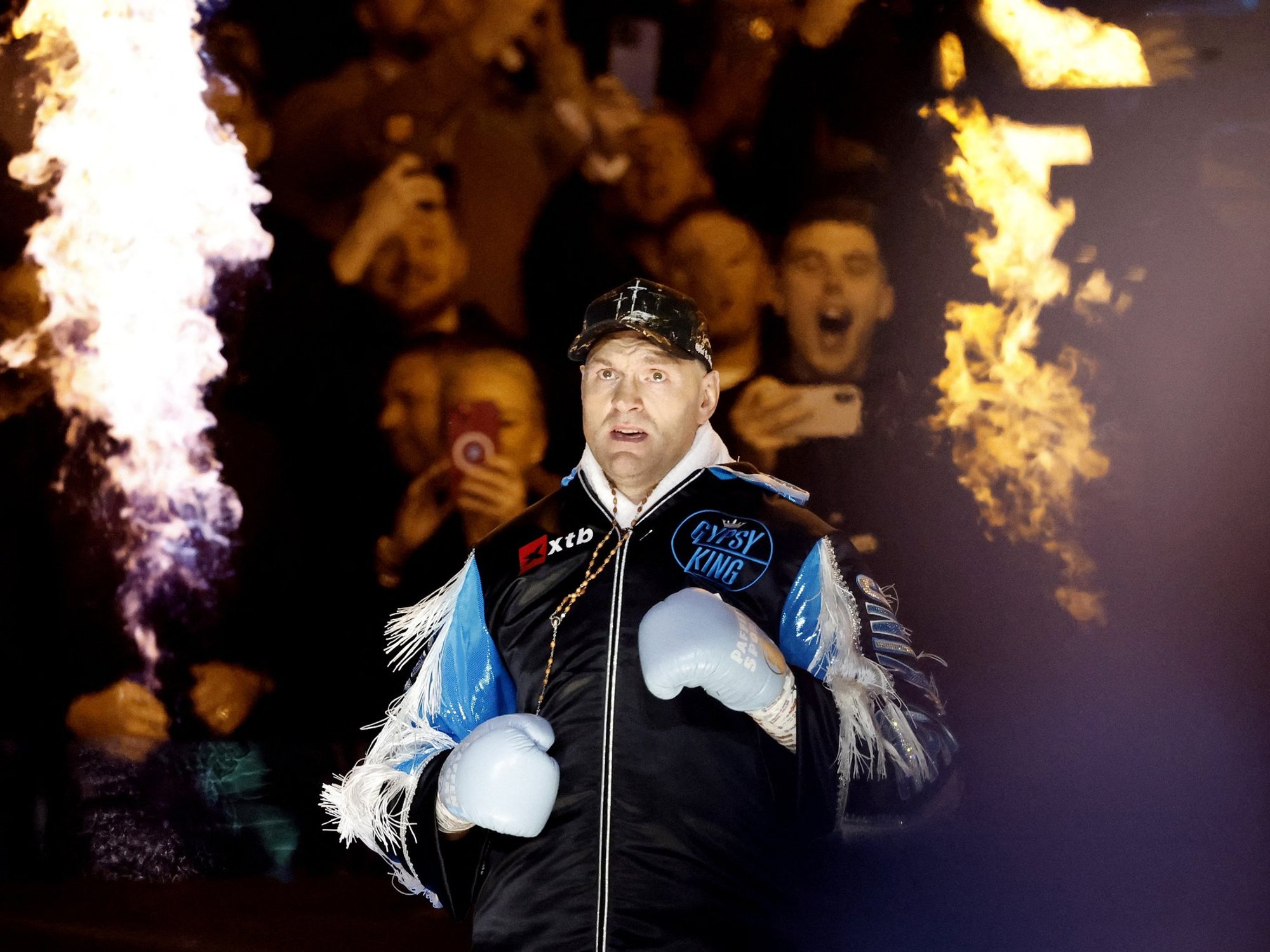 Tyson Fury pays touching tribute to Ricky Hatton before stunning ring walk with fans forced to stand