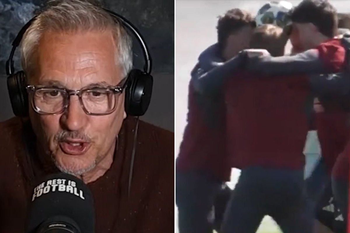 Gary Lineker slams Arsenal for 'cringeworthy' training antics as Man City title race heats up