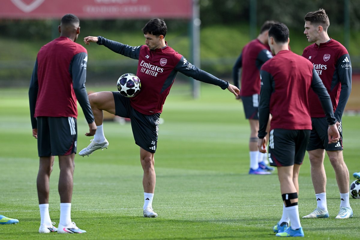 Arsenal injury crisis as five players miss training ahead of crunch Sporting Champions League tie