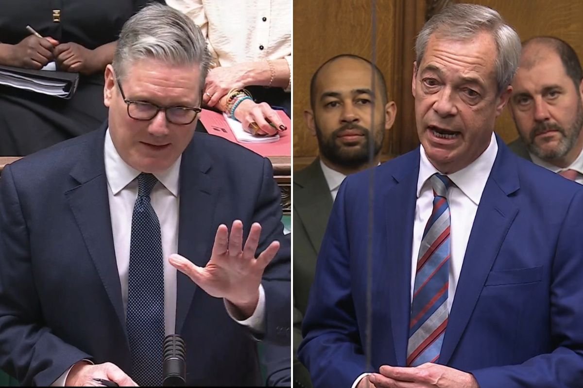 Keir Starmer labelled 'desperate' as GB News tracks surge in PMQs attacks against Nigel Farage