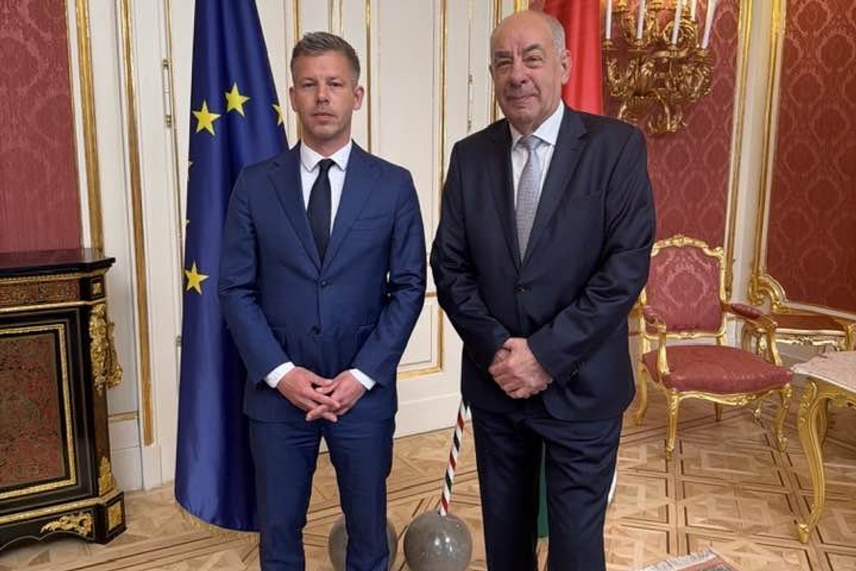 Hungary’s new PM Peter Magyar poses for photo with country’s president - then takes to X to slate him and demand his resignation