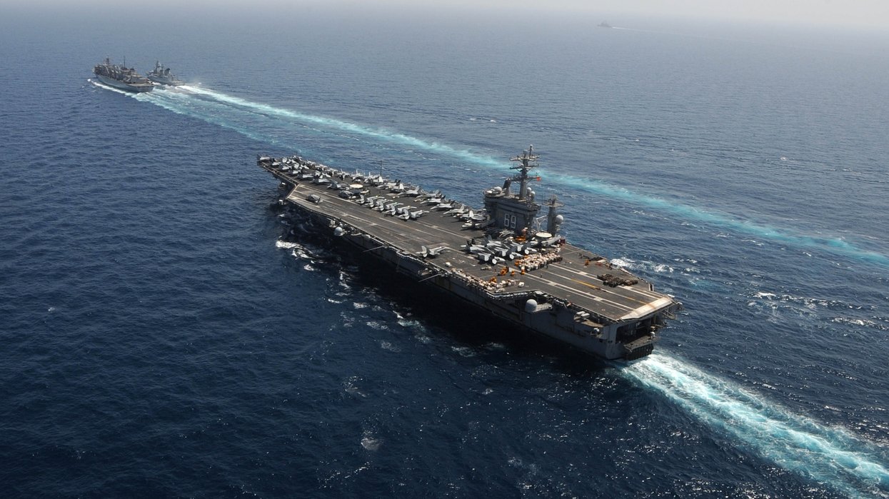 American aircraft carrier erupts in 'mystery fire' amid Iran conflict