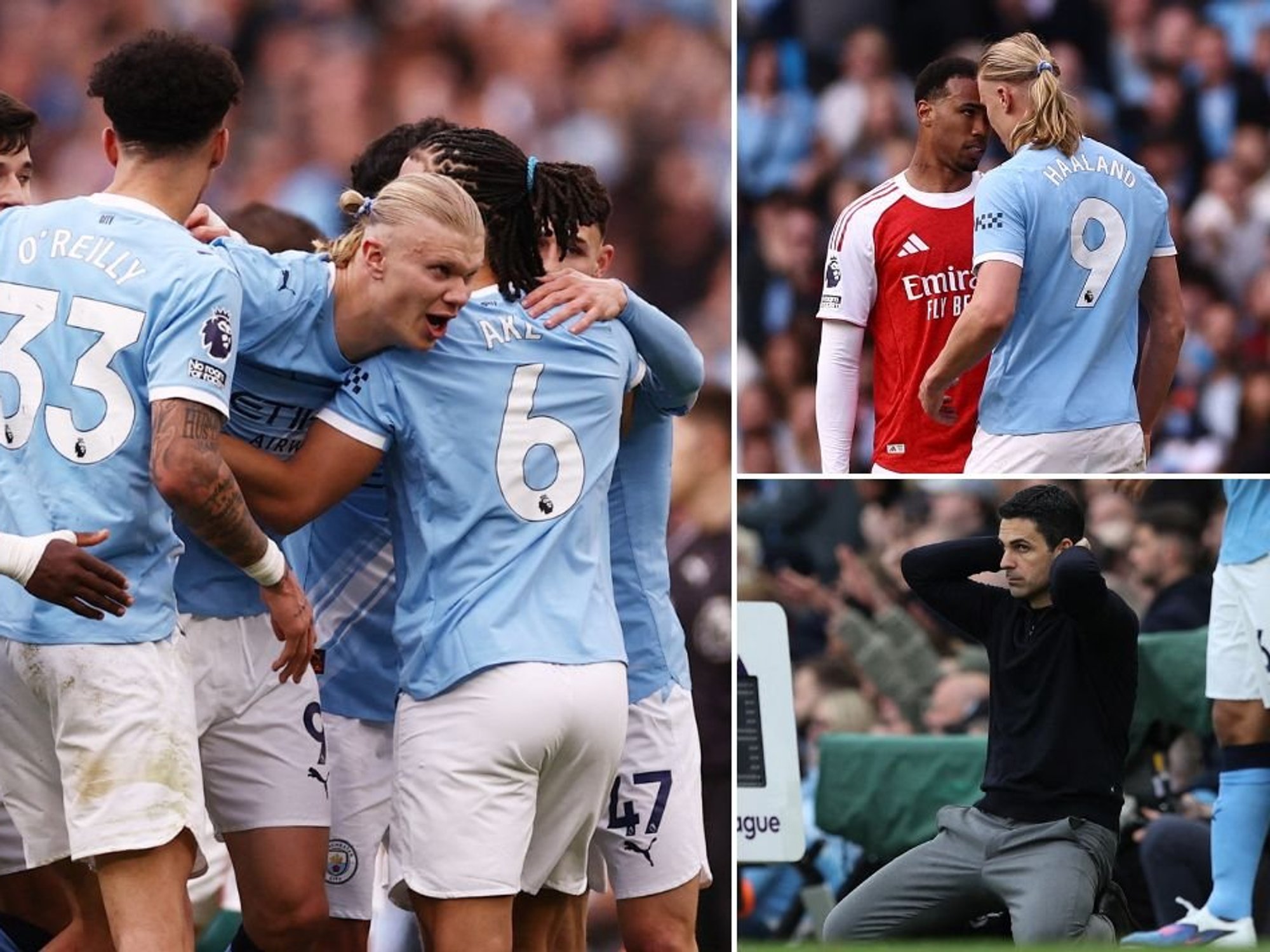 Erling Haaland gives Man City crucial Arsenal victory with title now out of Mikel Arteta's hands