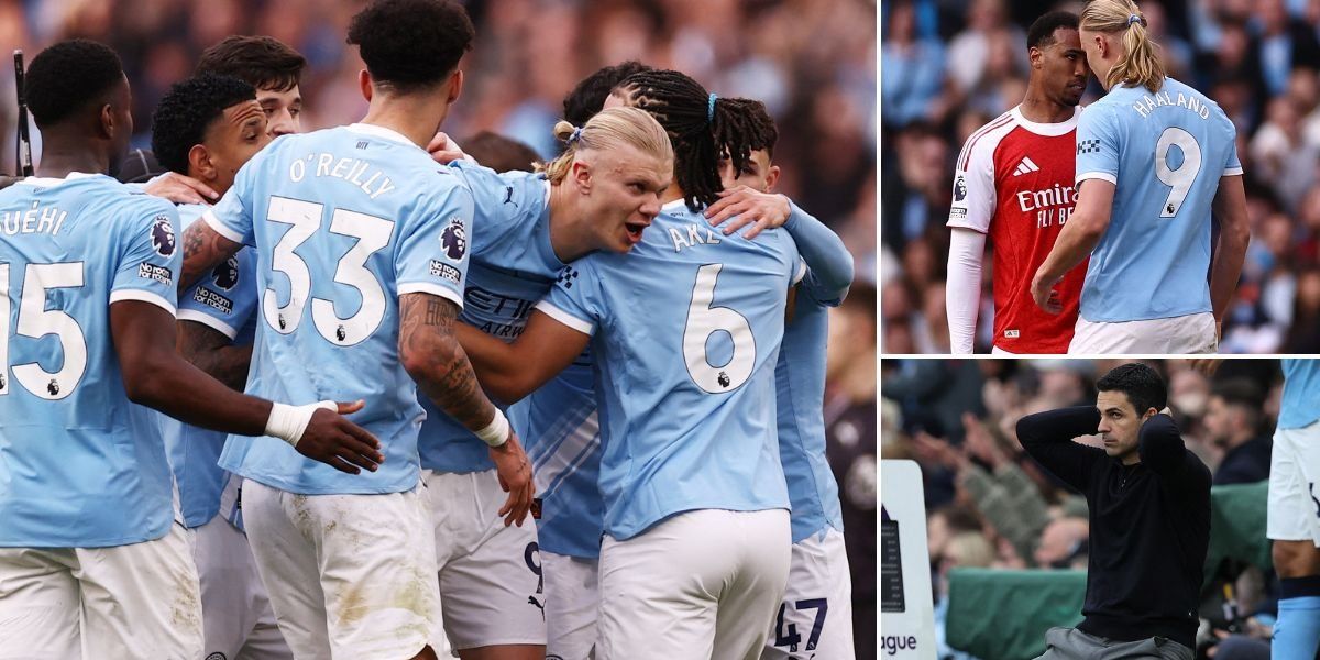 Erling Haaland gives Man City crucial Arsenal victory with title now out of Mikel Arteta’s hands Erling Haaland gives Man City crucial Arsenal victory with title now out of Mikel Arteta’s hands