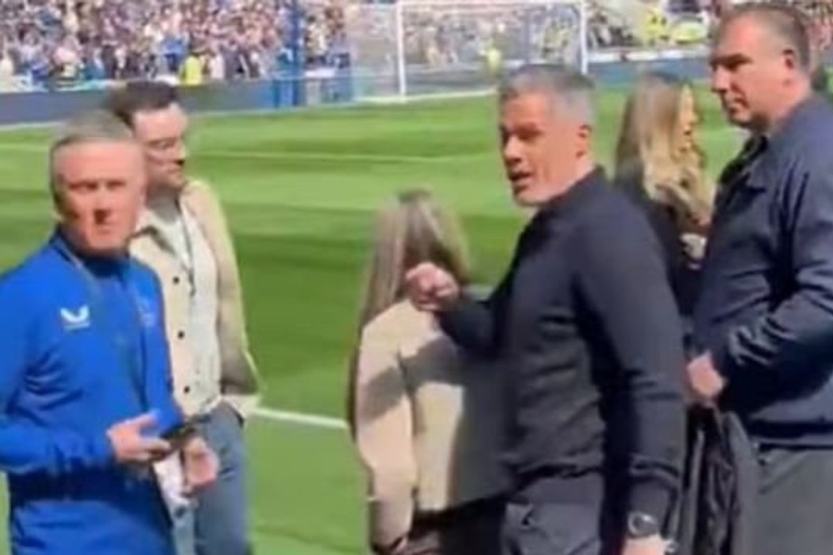 Jamie Carragher involved in heated clash with fans during Liverpool win over Everton