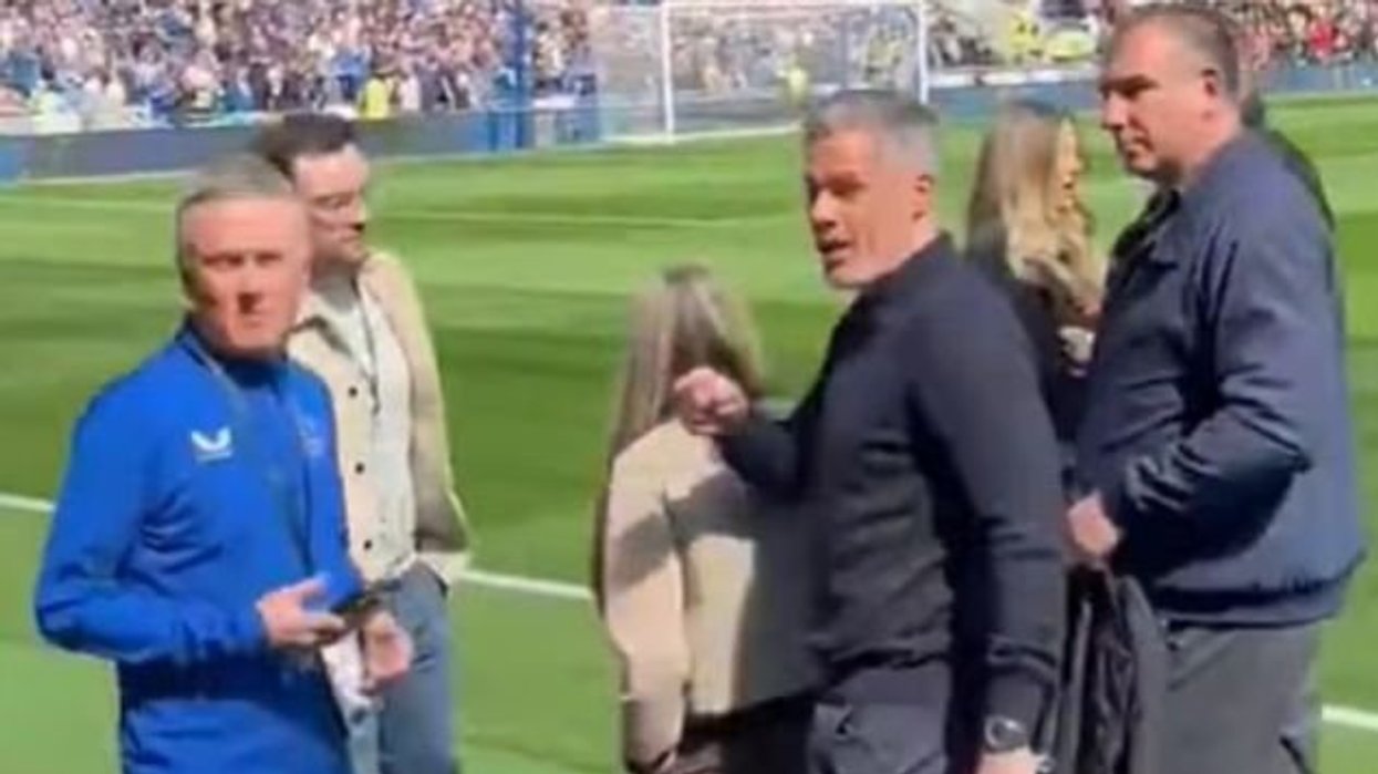 Jamie Carragher involved in heated clash with fans during Liverpool win over Everton