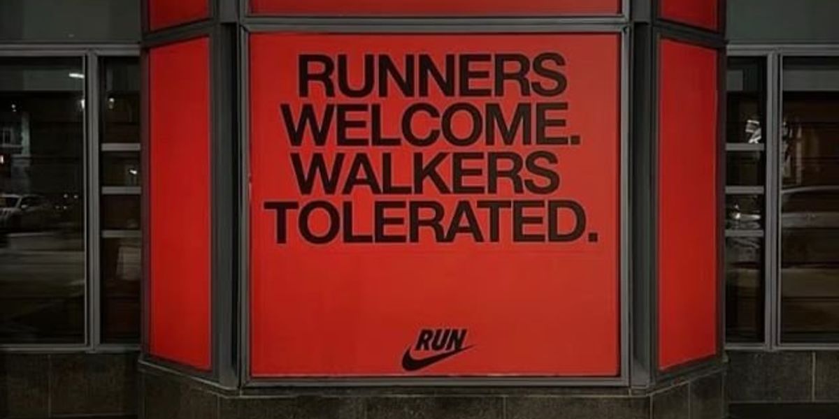 Nike forced to take down Boston Marathon sign as offended athletes accuse them of ‘pace shaming’ Nike forced to take down Boston Marathon sign as offended athletes accuse them of ‘pace shaming’