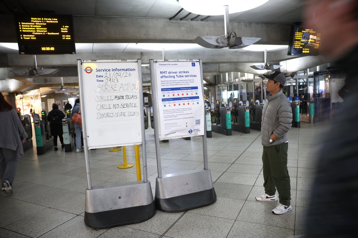 Six days of chaos begins as London tube driver strike gets underway