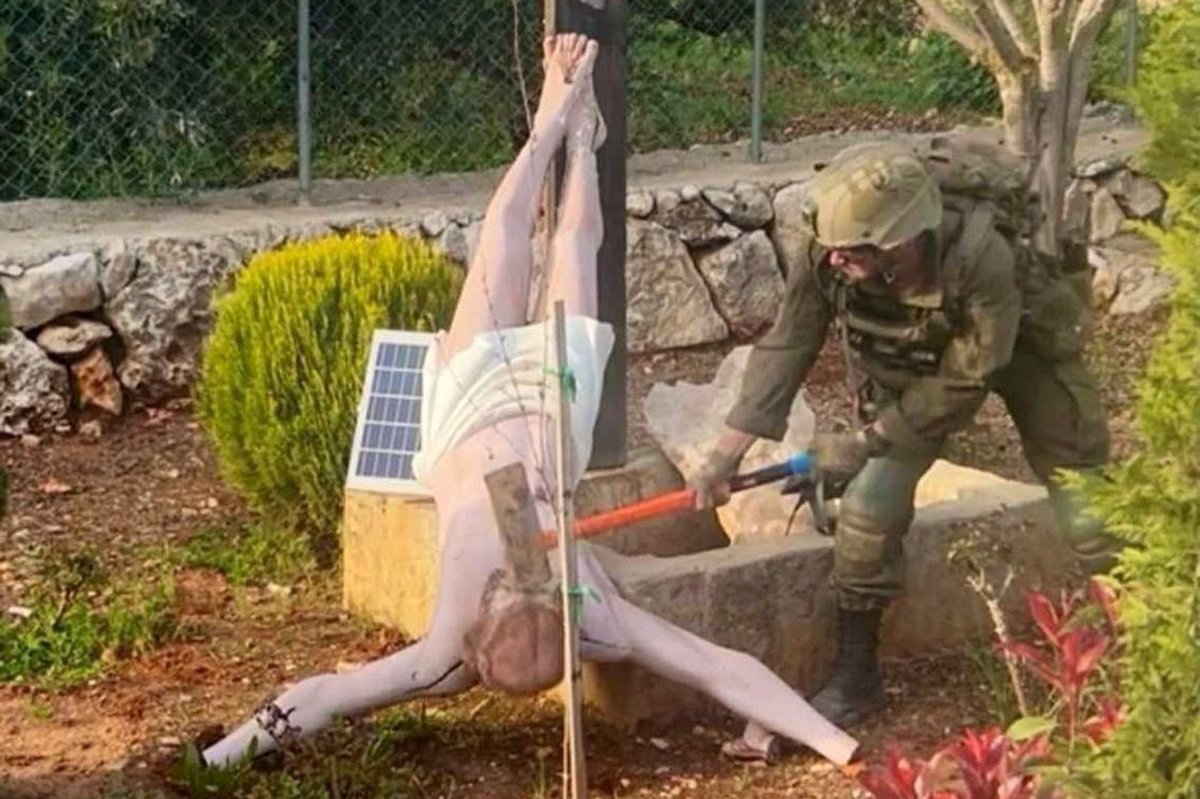 IDF soldier suspended from duty after vandalism of Jesus statue in Lebanon