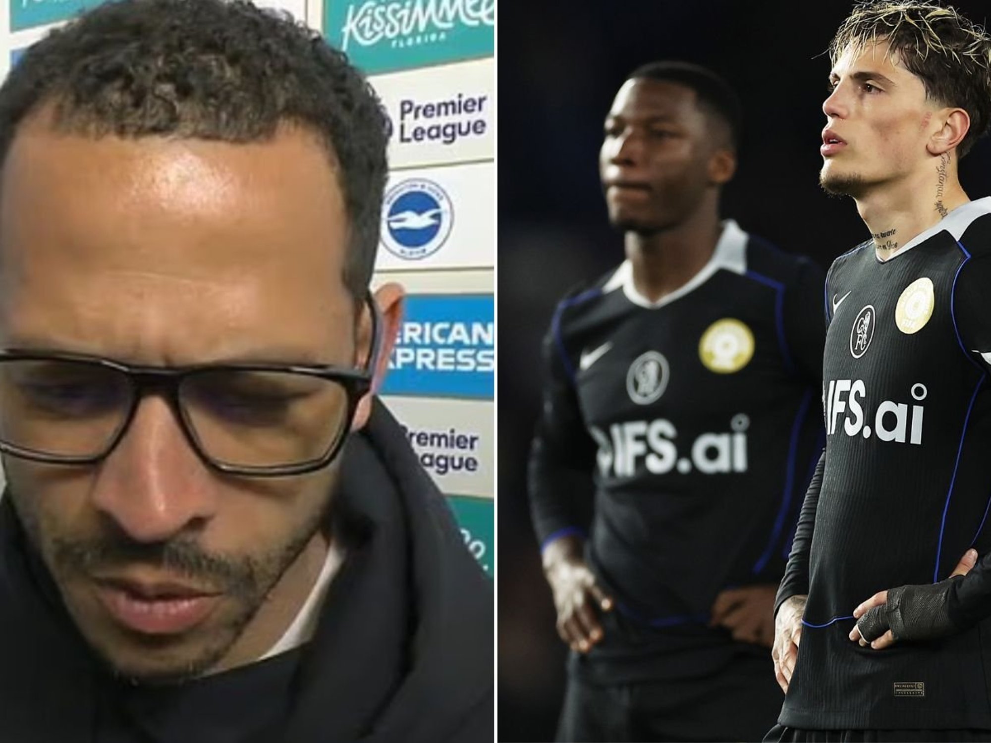 Liam Rosenior changes tack as Chelsea boss gives explosive interview after Brighton defeat