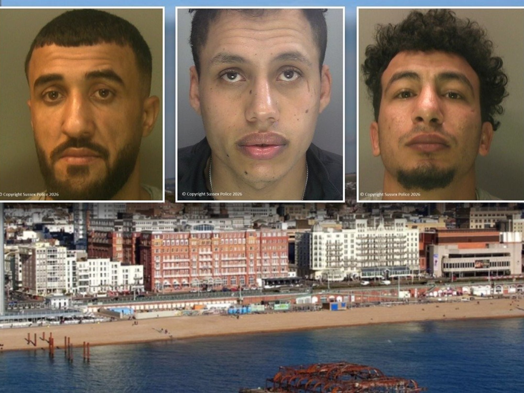 Three asylum seekers found guilty of raping woman on Brighton beach