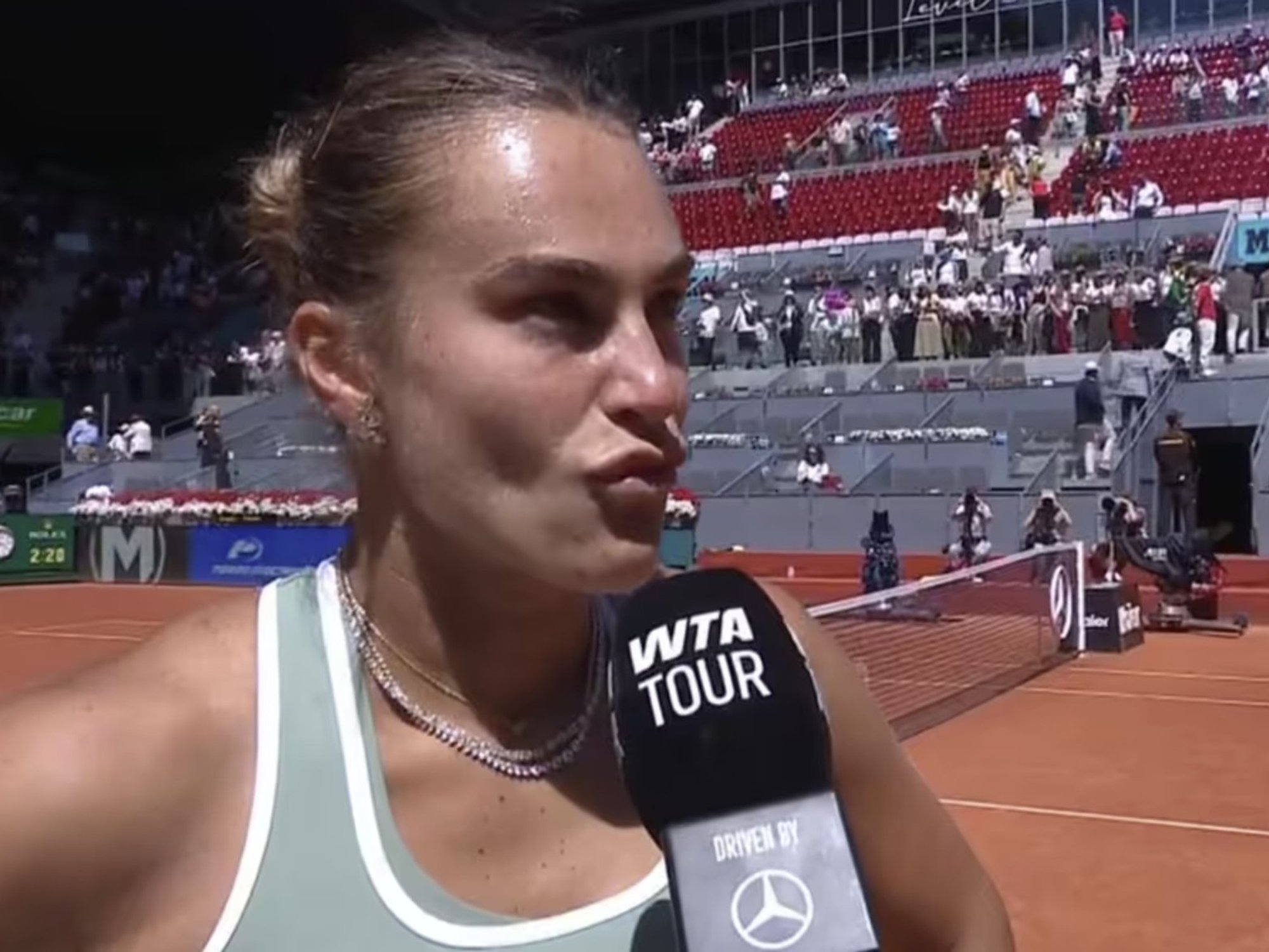 Aryna Sabalenka suffers awkward moment with reporter after Naomi Osaka victory