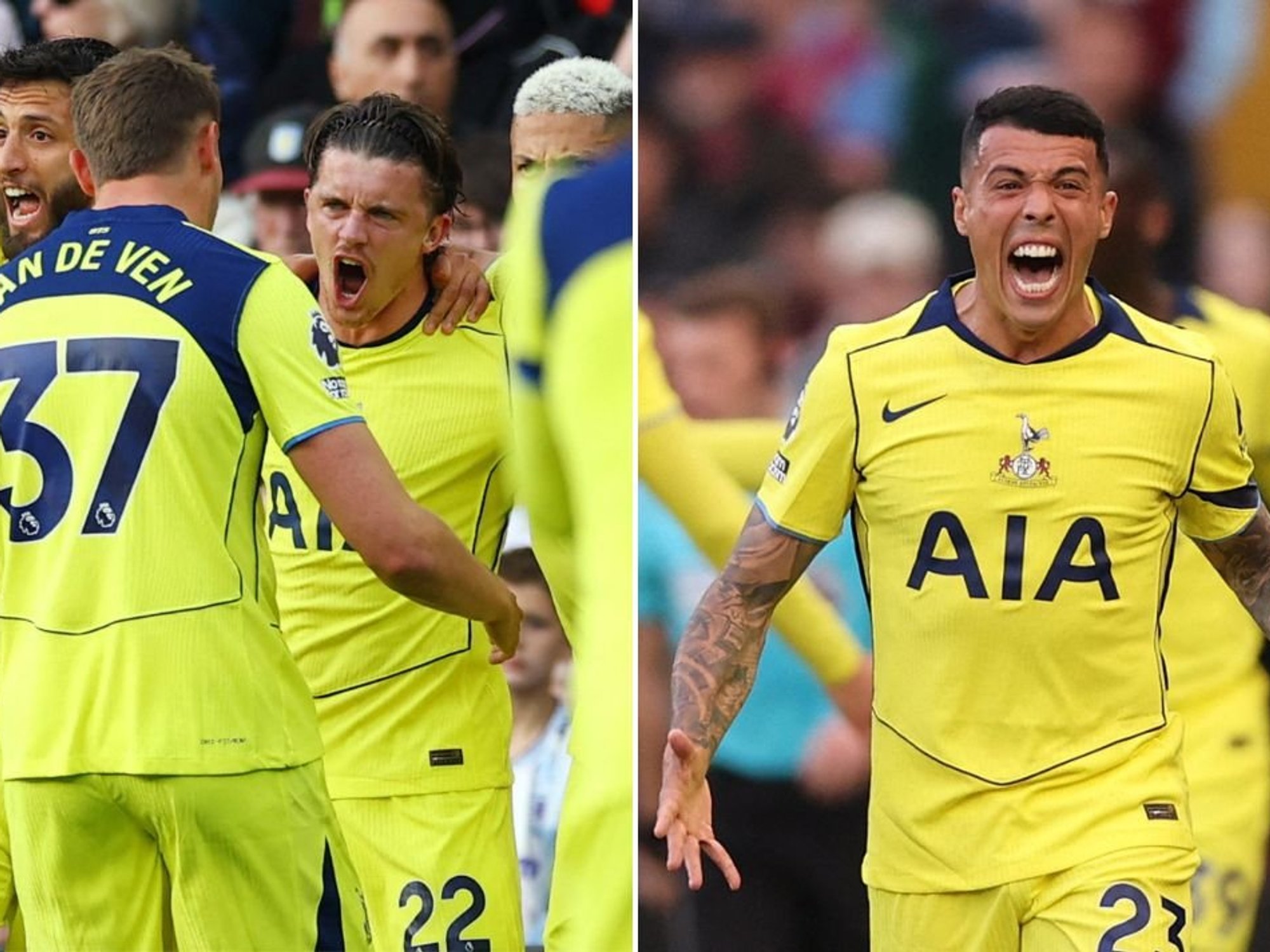 Tottenham climb out of relegation zone with Aston Villa win to plunge West Ham into trouble