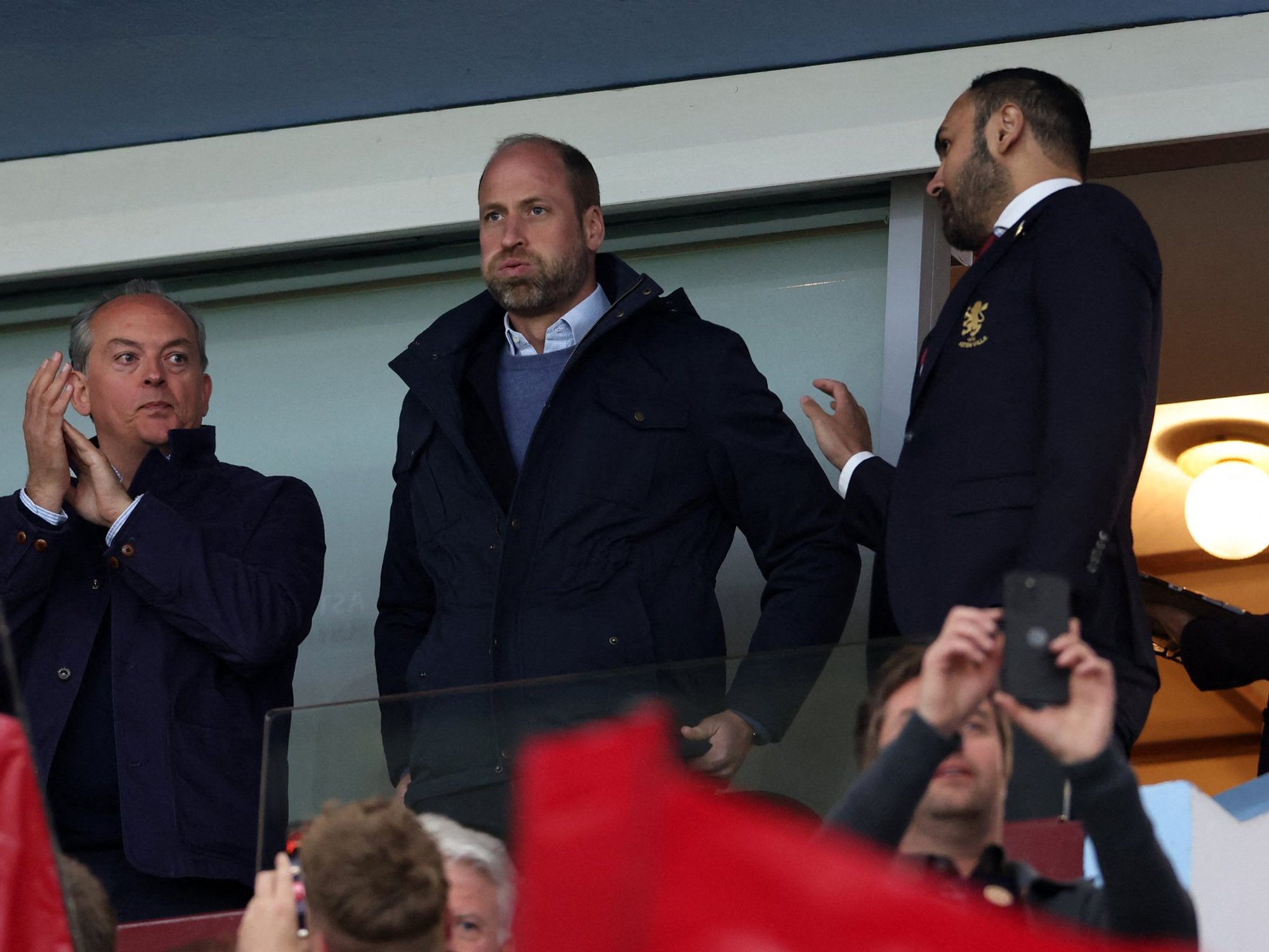 Prince William shows support for beloved Aston Villa in crunch European semi-final