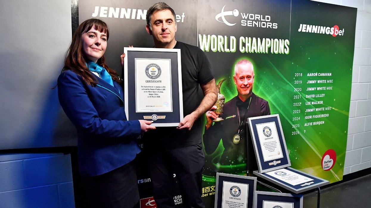 Ronnie O'Sullivan presented with Guinness World Record certificates after latest incredible achievement