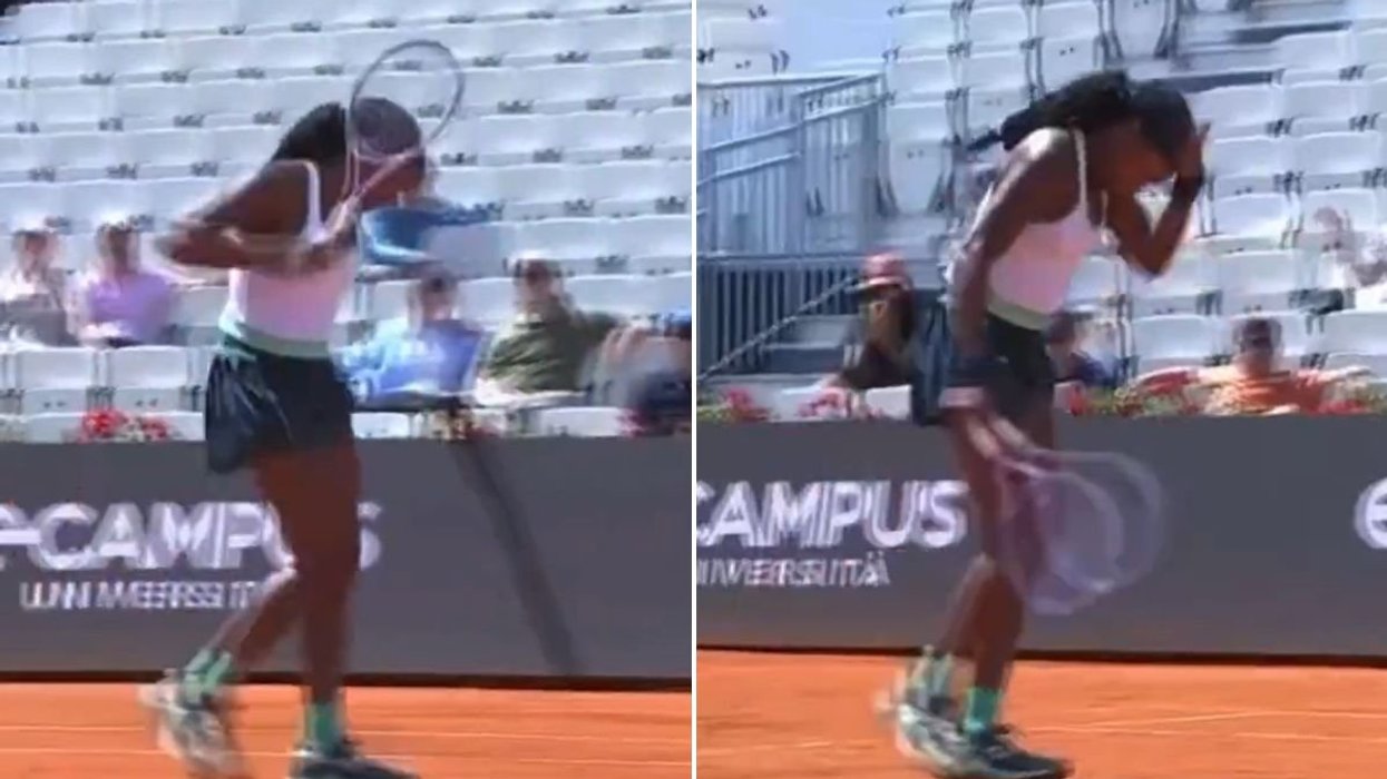 Coco Gauff smashes herself with her tennis racket in bizarre Italy Open incident