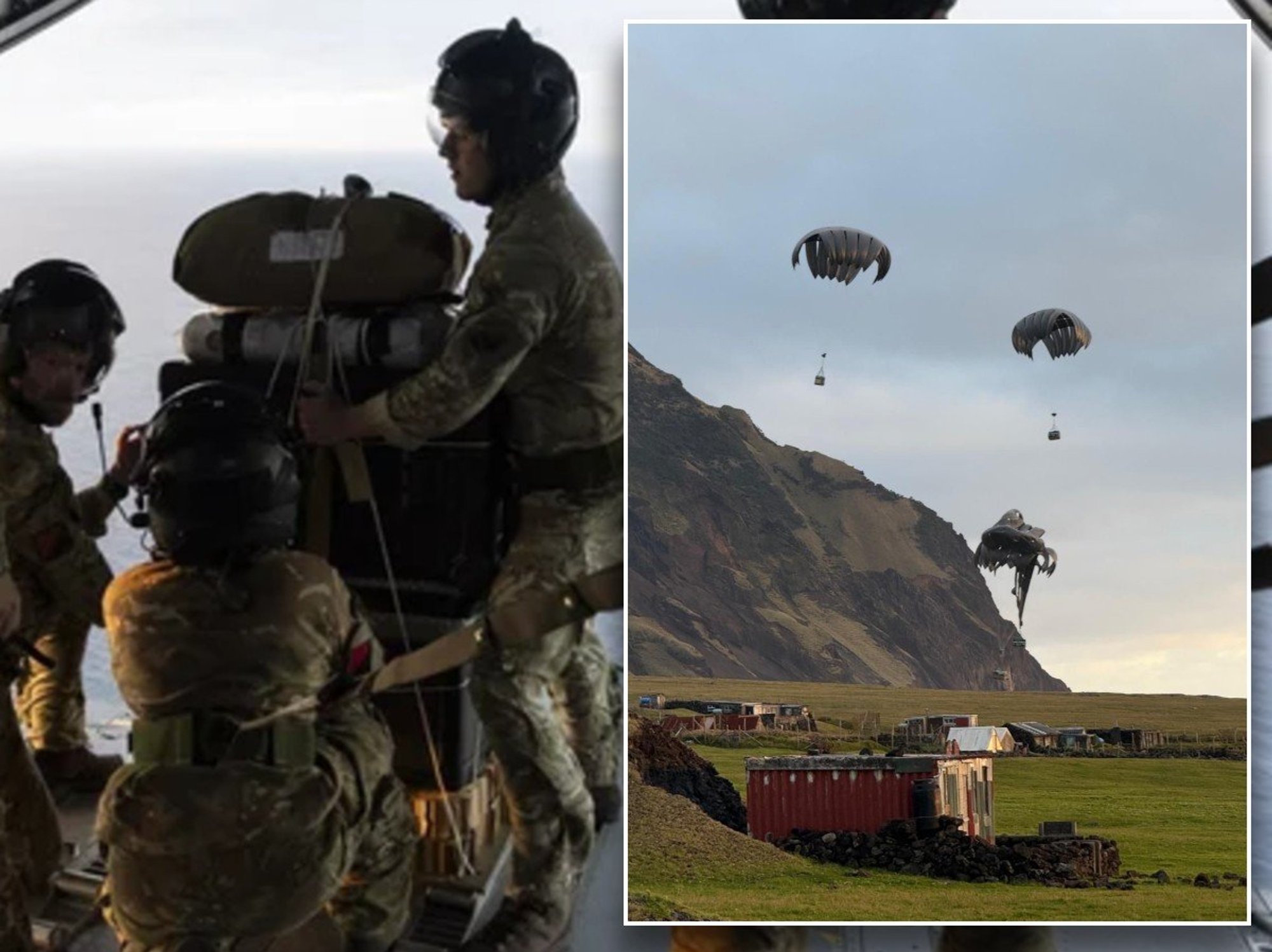 British army launches daring parachute mission to treat rat-virus victims on remote island