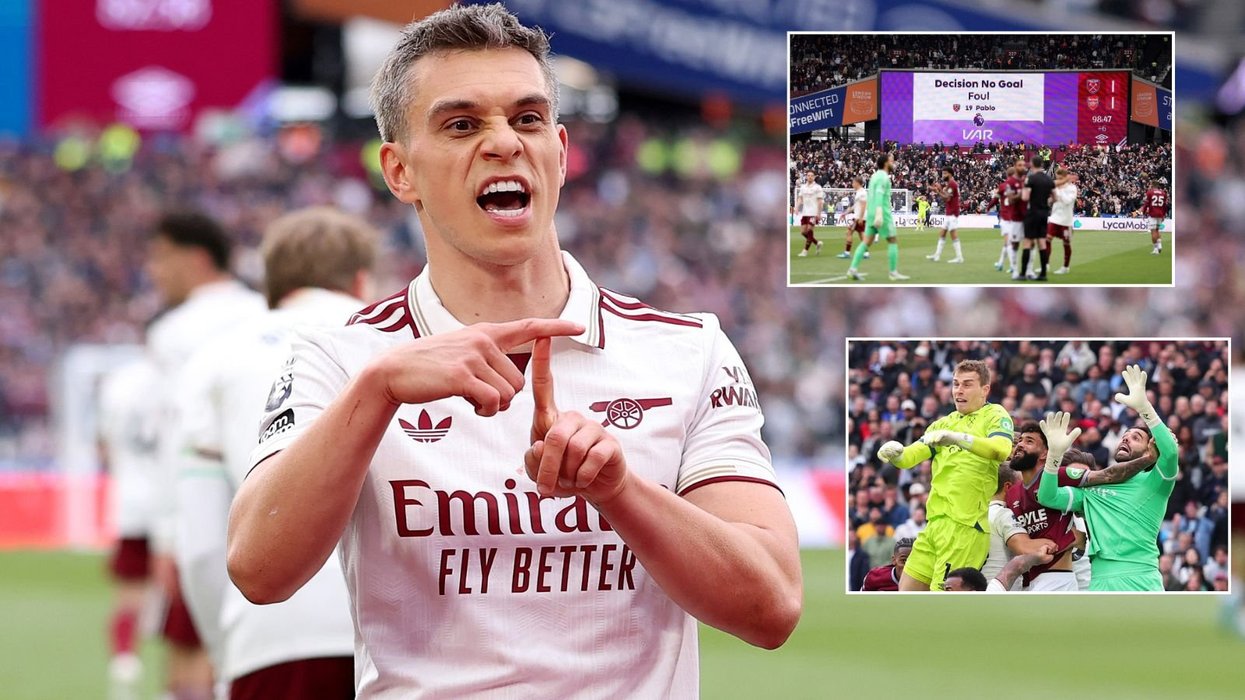 Arsenal take huge step towards Premier League title as West Ham match ends in chaos following VAR check