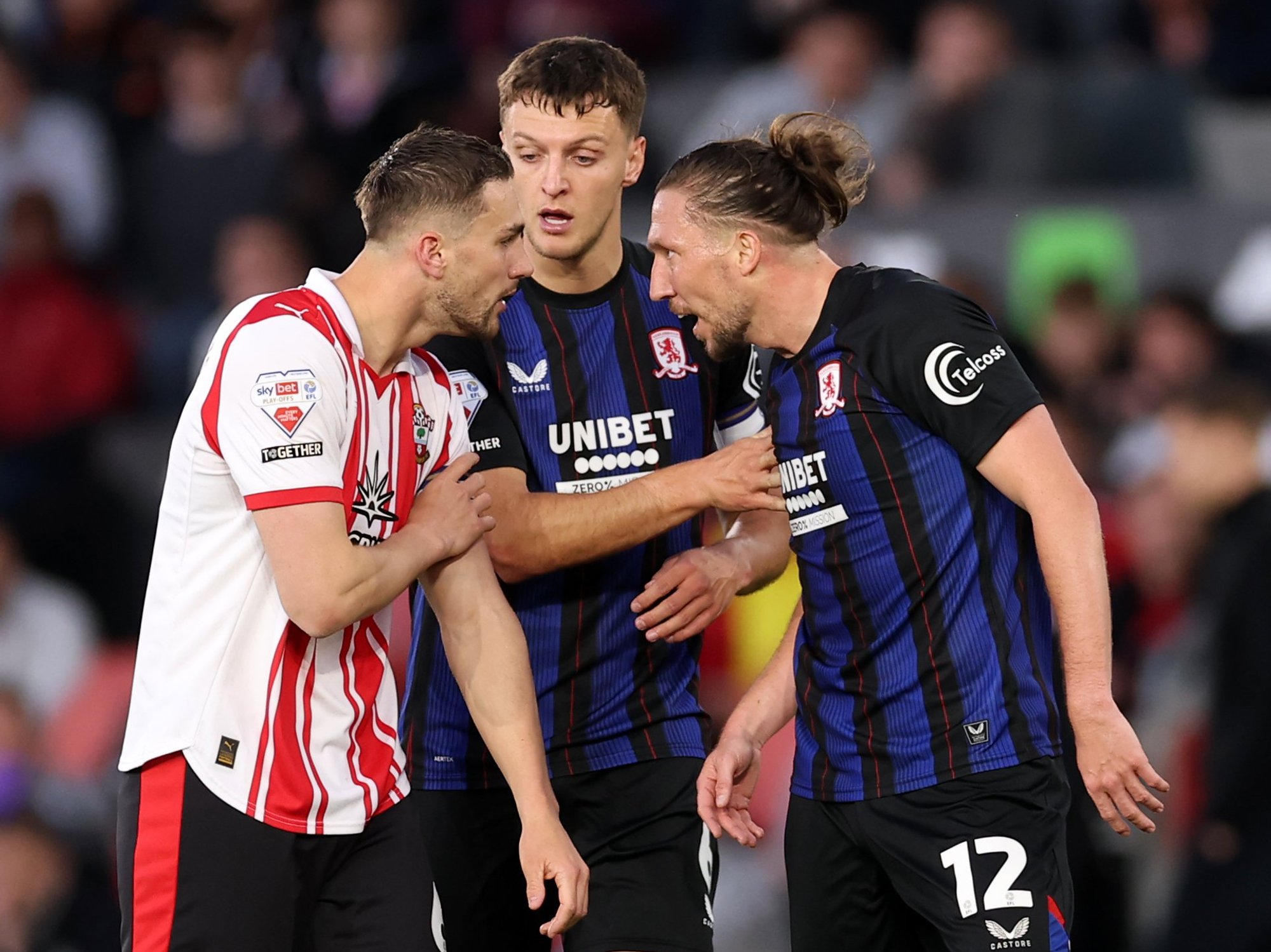 EFL play-off halted after player accuses rival of 'discriminatory comment'