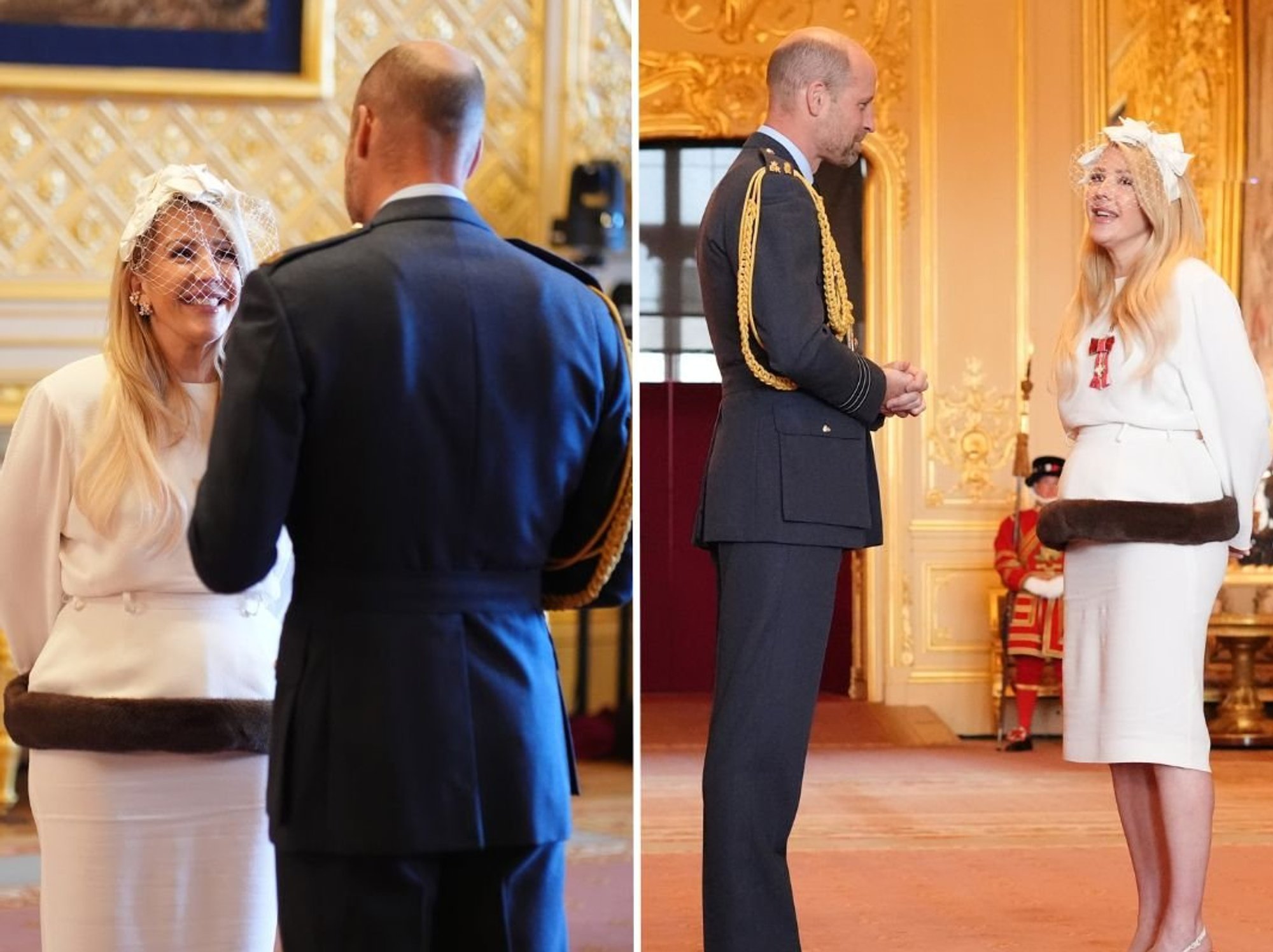 Prince William bestows MBE on Ellie Goulding 15 years after she performed at his wedding to Catherine