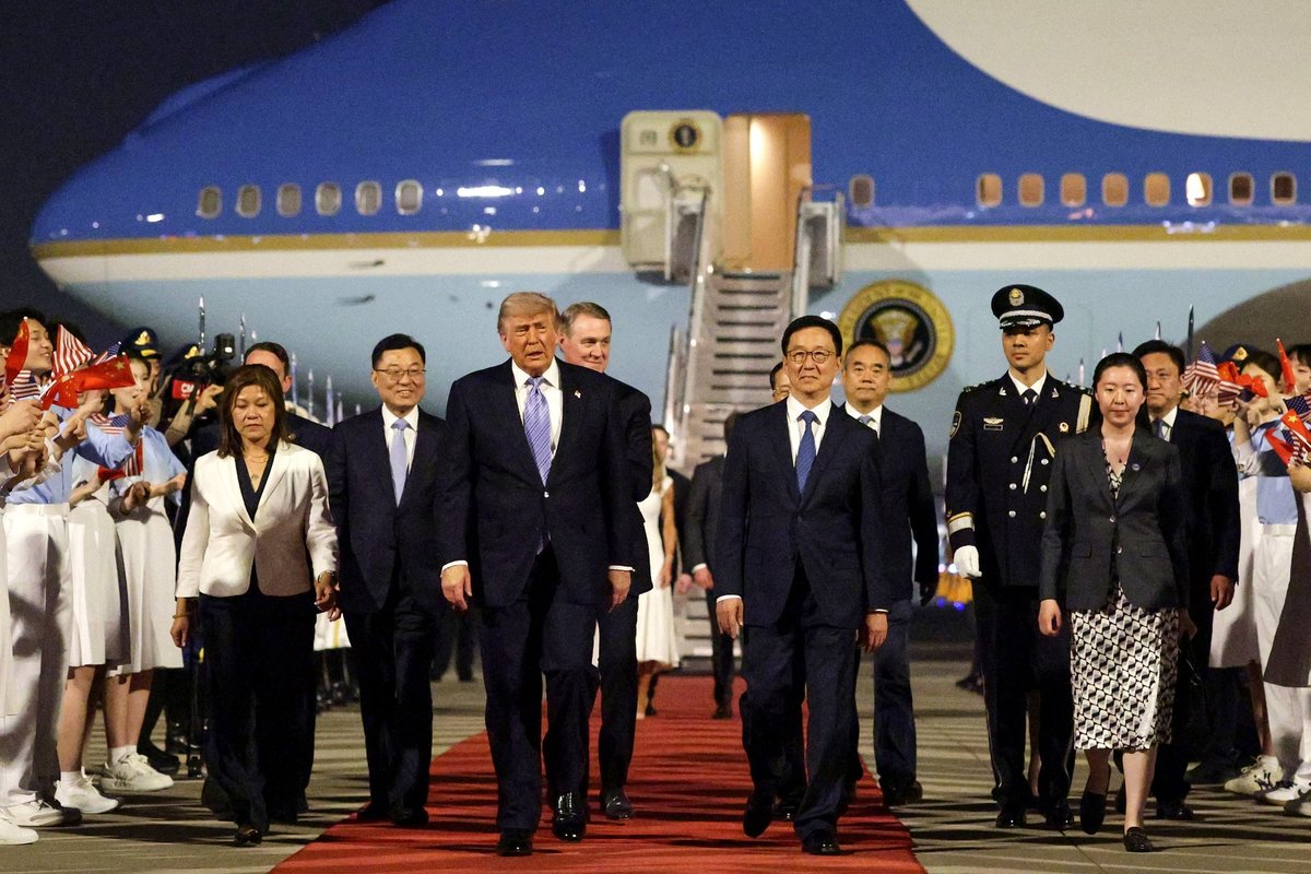 WATCH: Donald Trump arrives in Beijing for ‘crucial’ talks with Chinese President