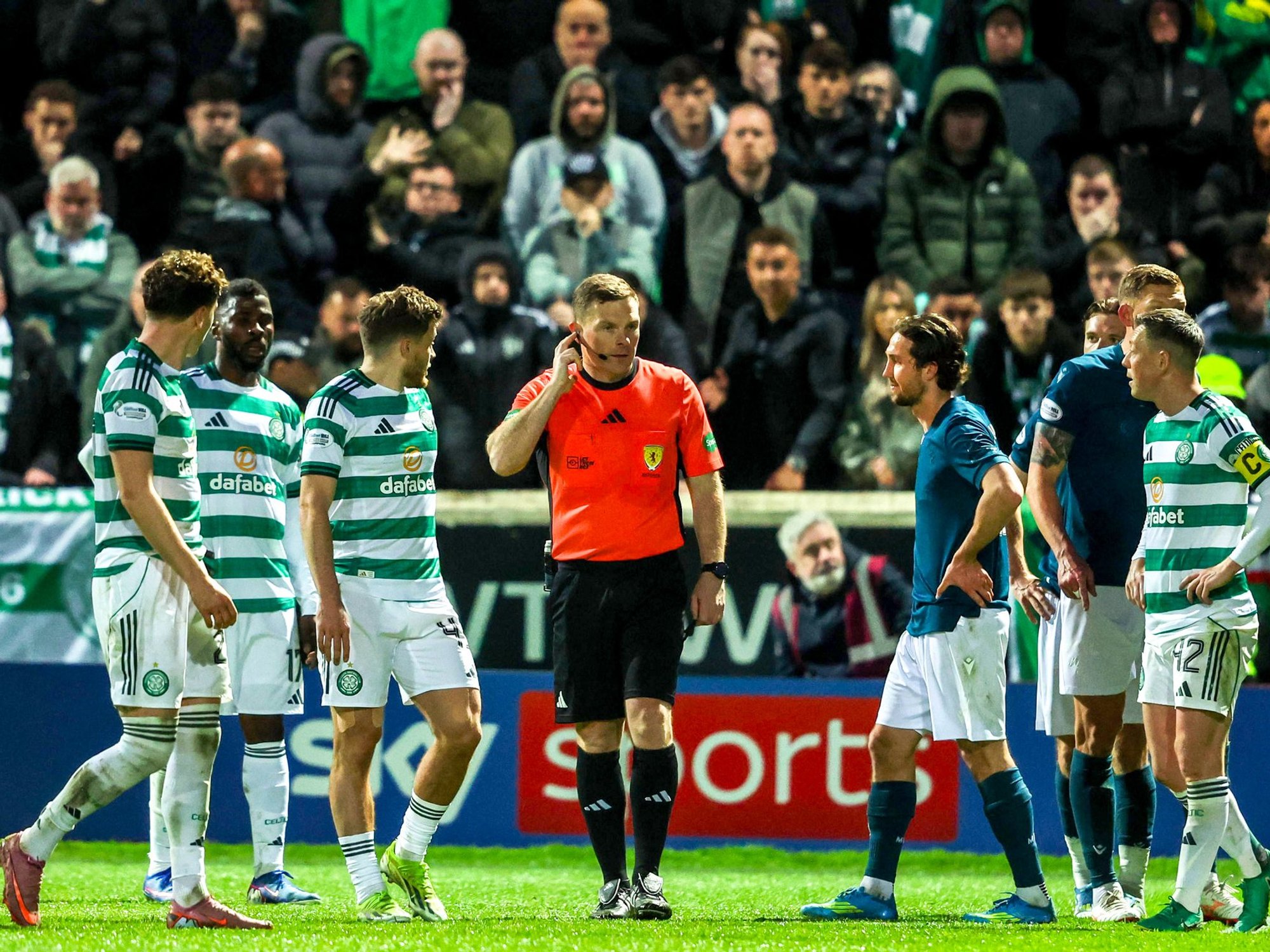 Man, 19, arrested after Scottish referee's personal details leaked following controversial Celtic penalty
