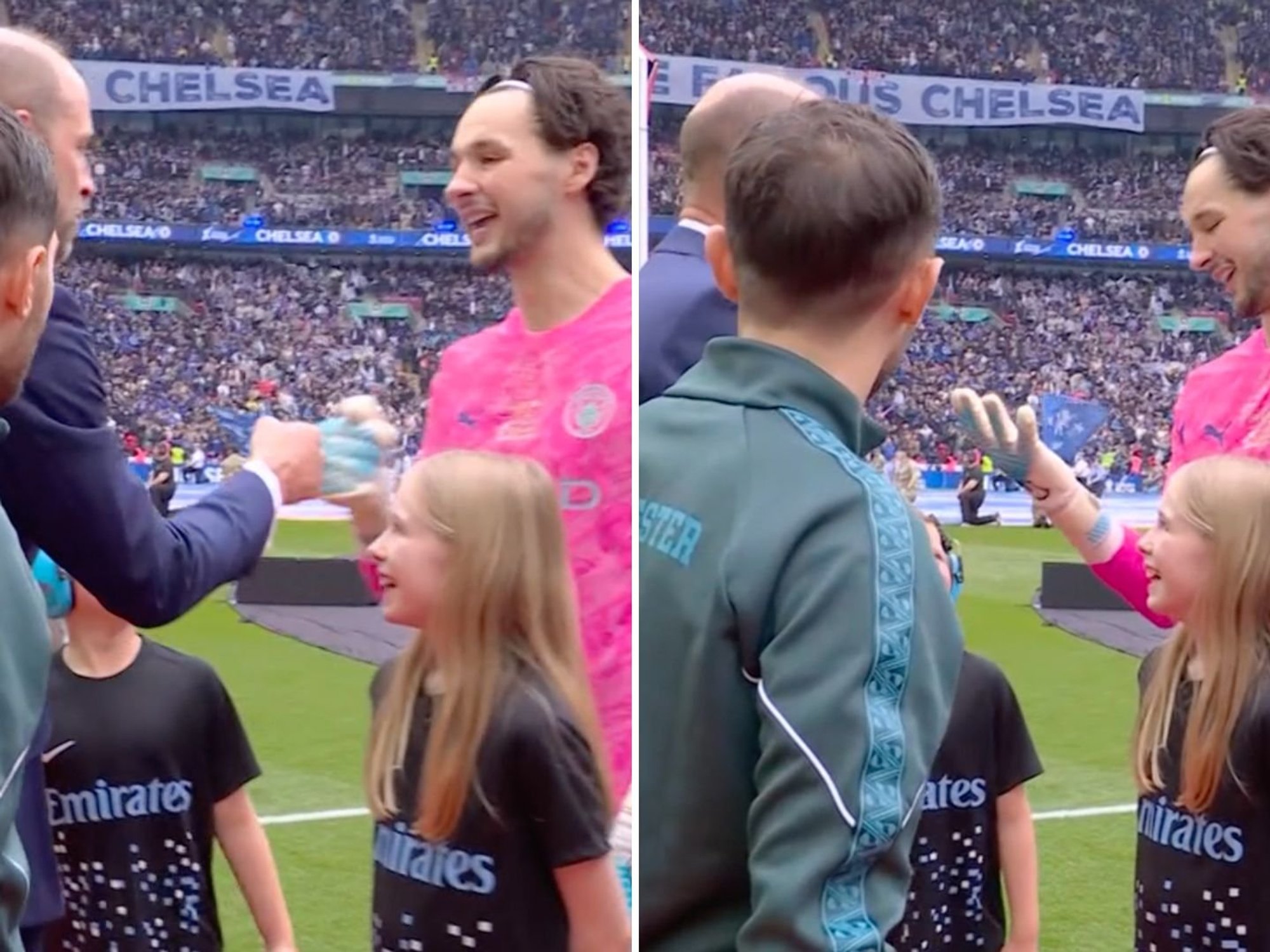 Manchester City star opts against shaking Prince William’s hand during FA Cup final
