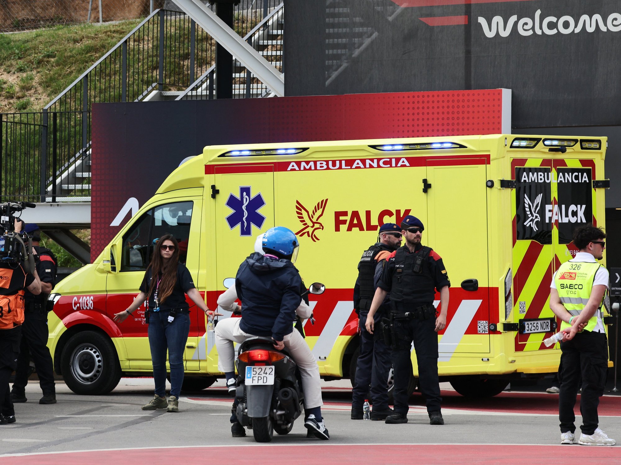 MotoGP star airlifted to hospital after horror crash at Catalonia Grand Prix as health update given