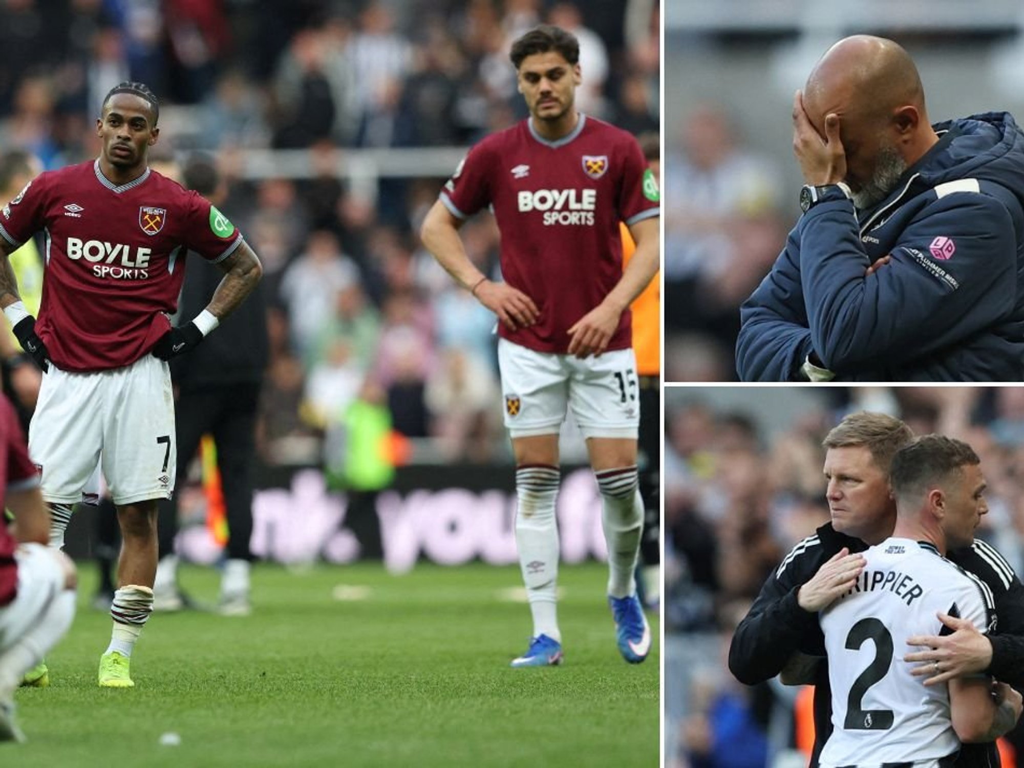 West Ham on brink of relegation after heavy Newcastle defeat as Tottenham rejoice