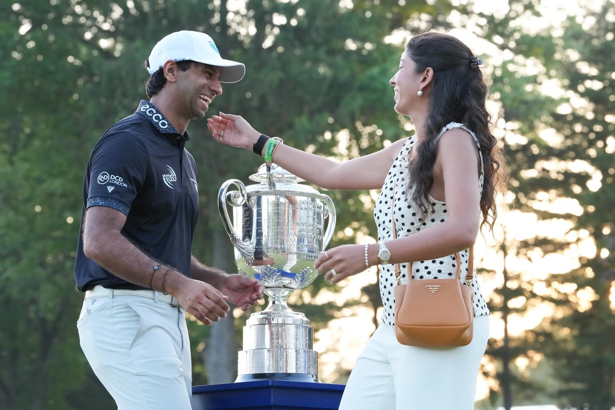 Aaron Rai's wife makes revelation about English golfer after sublime PGA Championship win
