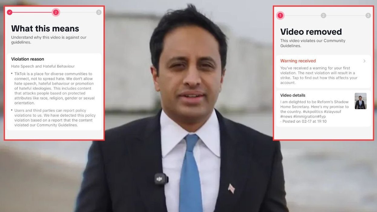 Reform migration video removed by TikTok for 'hate speech' as Nigel Farage warns of 'unacceptable political interference'