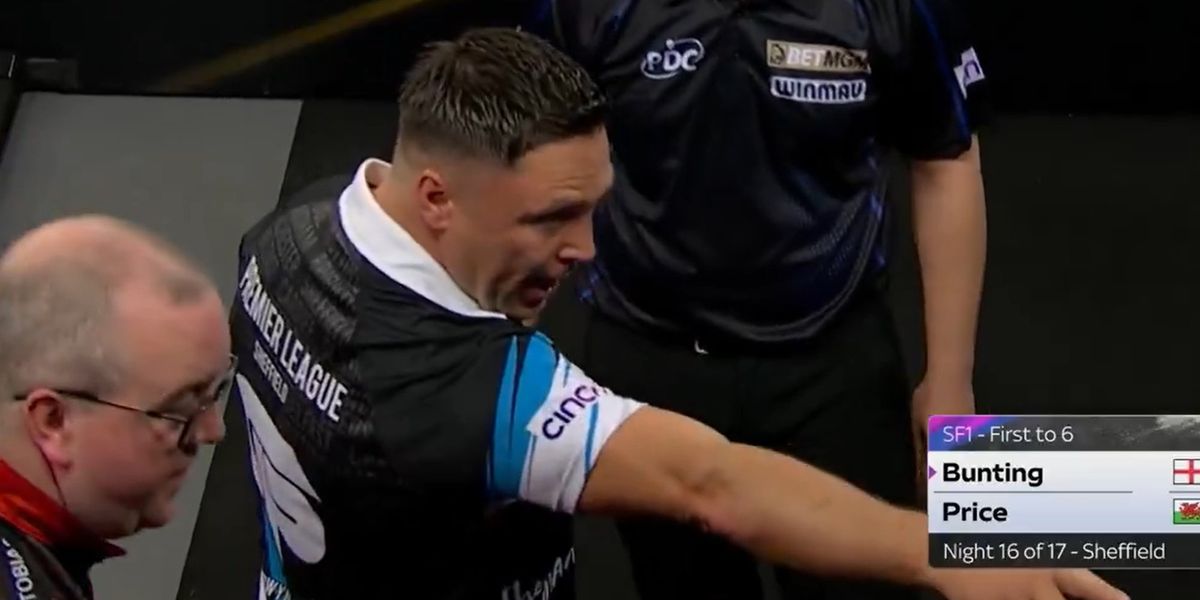 Gerwyn Price halts Premier League night to throw rowdy fan out in Sheffield Gerwyn Price halts Premier League night to throw rowdy fan out in Sheffield