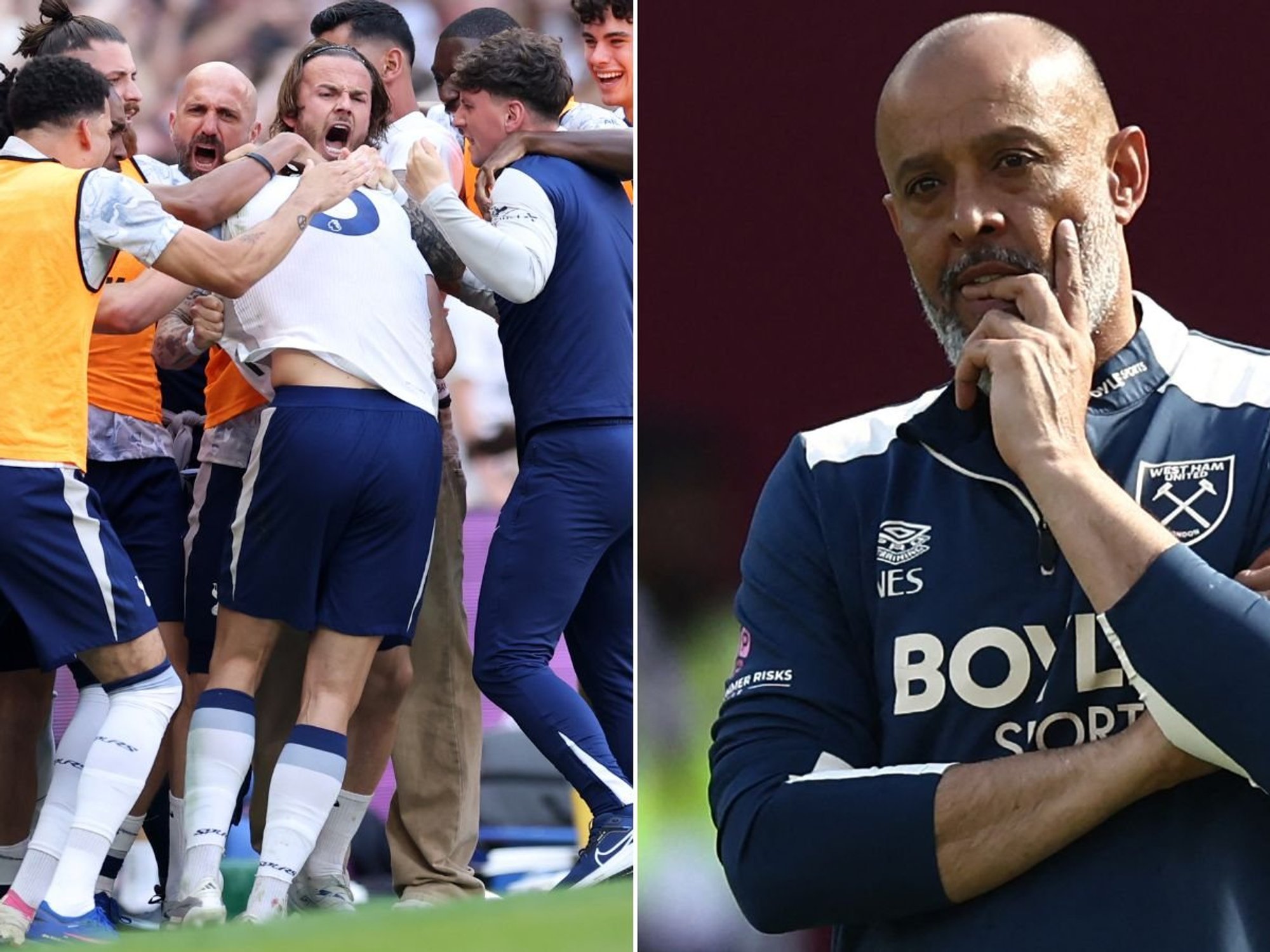 West Ham relegated as Tottenham narrowly avoid drop in tense Premier League finale