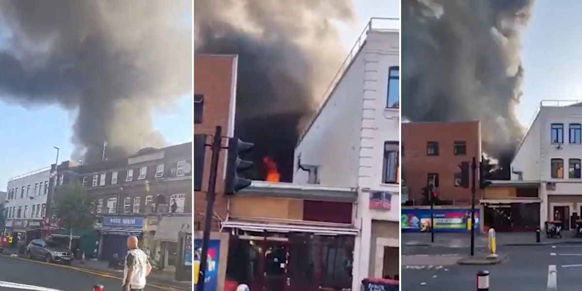 Firefighters rush as one of Britain’s largest Jewish supermarkets erupts in flames Firefighters rush as one of Britain’s largest Jewish supermarkets erupts in flames