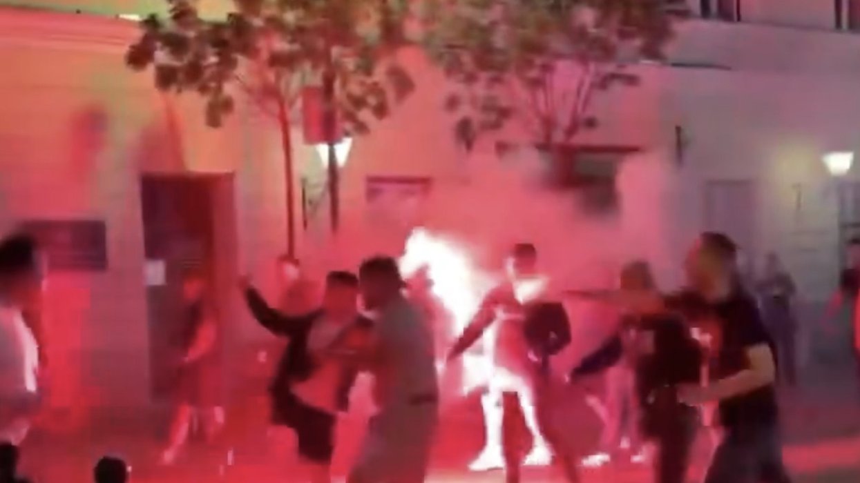 Arsenal and PSG fans clash in mass street brawl as police make arrests