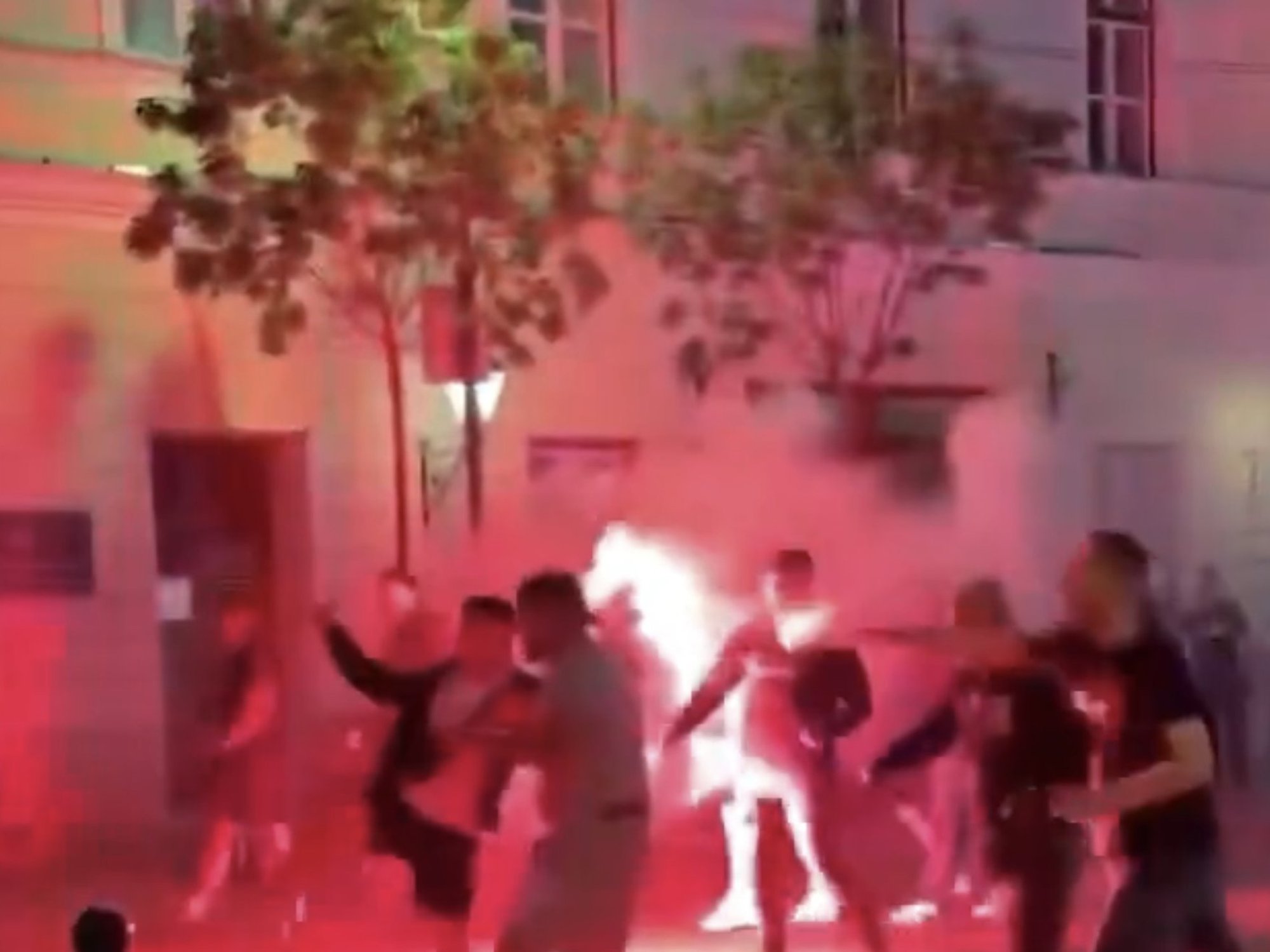 Arsenal and PSG fans clash in mass street brawl as police make arrests
