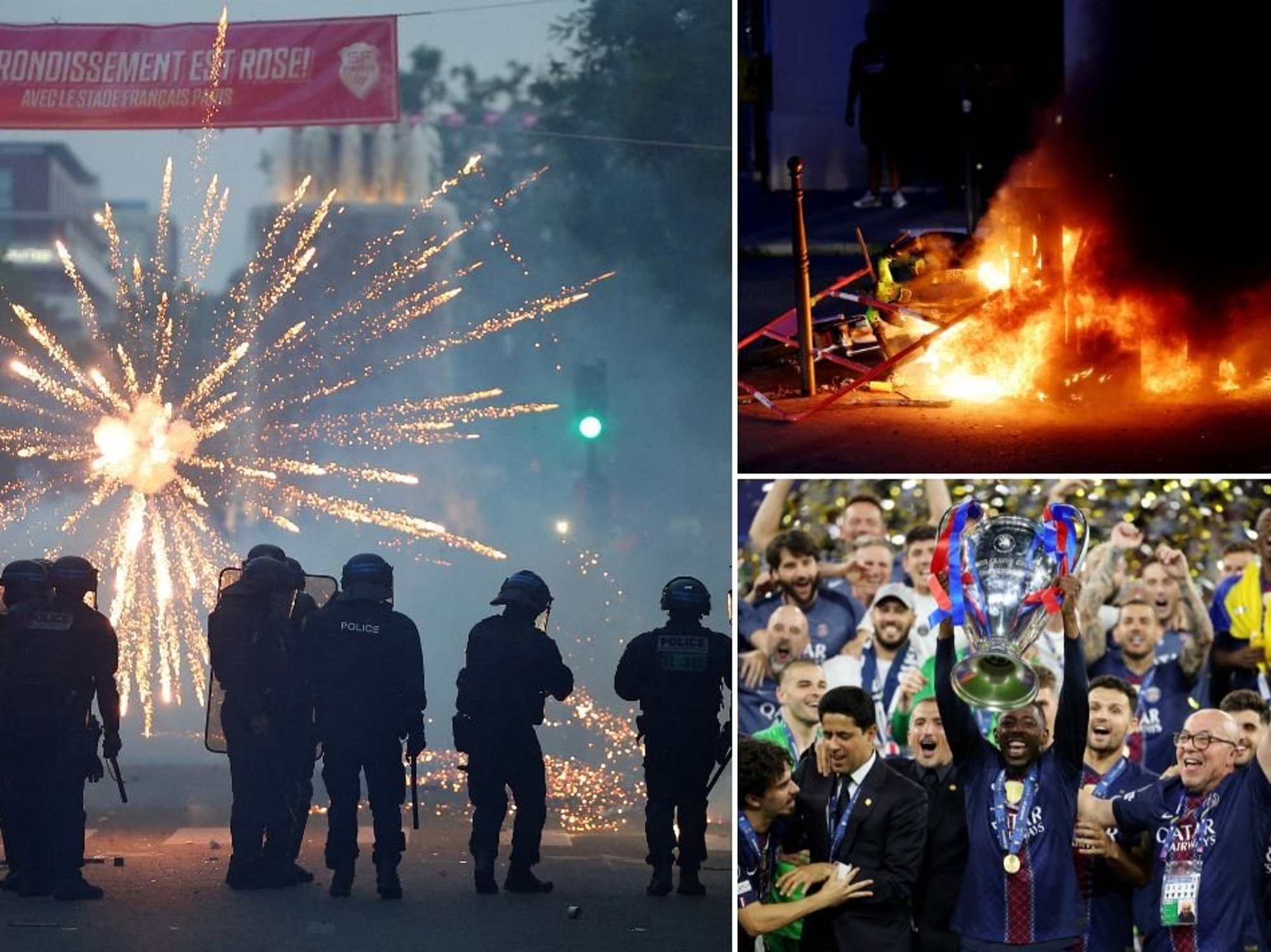 Paris descends into chaos immediately after PSG beat Arsenal in Champions League final