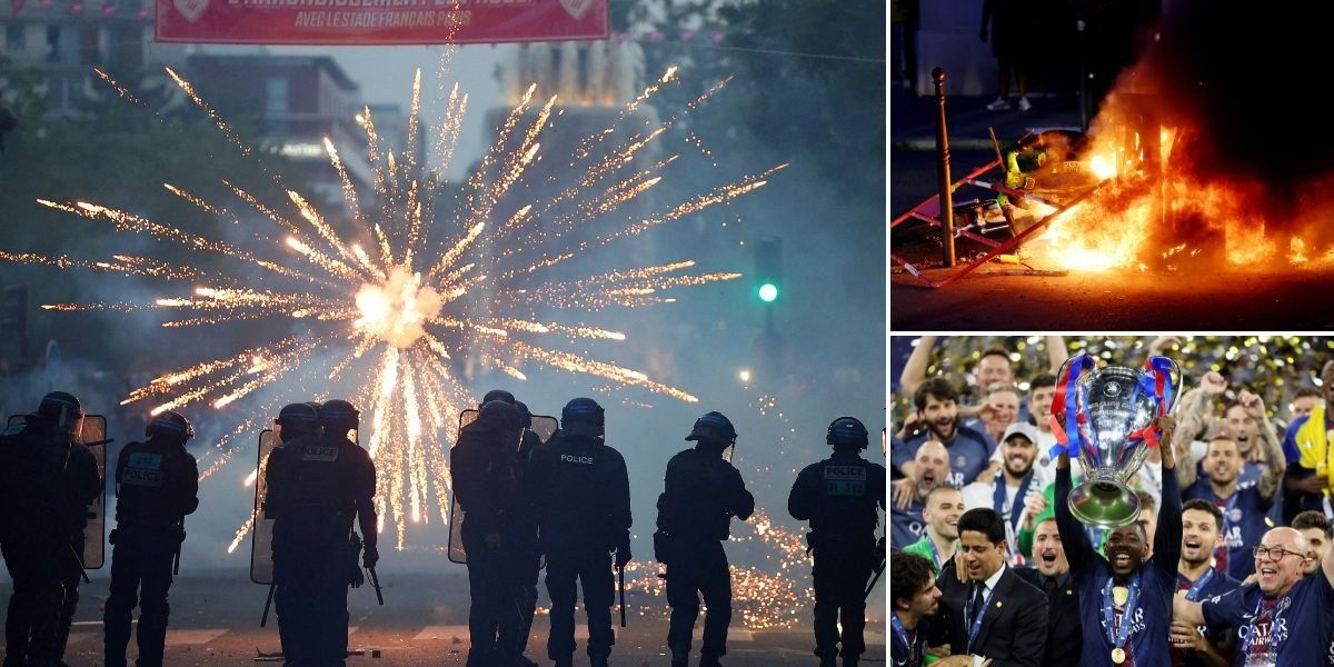 Paris descends into chaos immediately after PSG beat Arsenal in Champions League final Paris descends into chaos immediately after PSG beat Arsenal in Champions League final