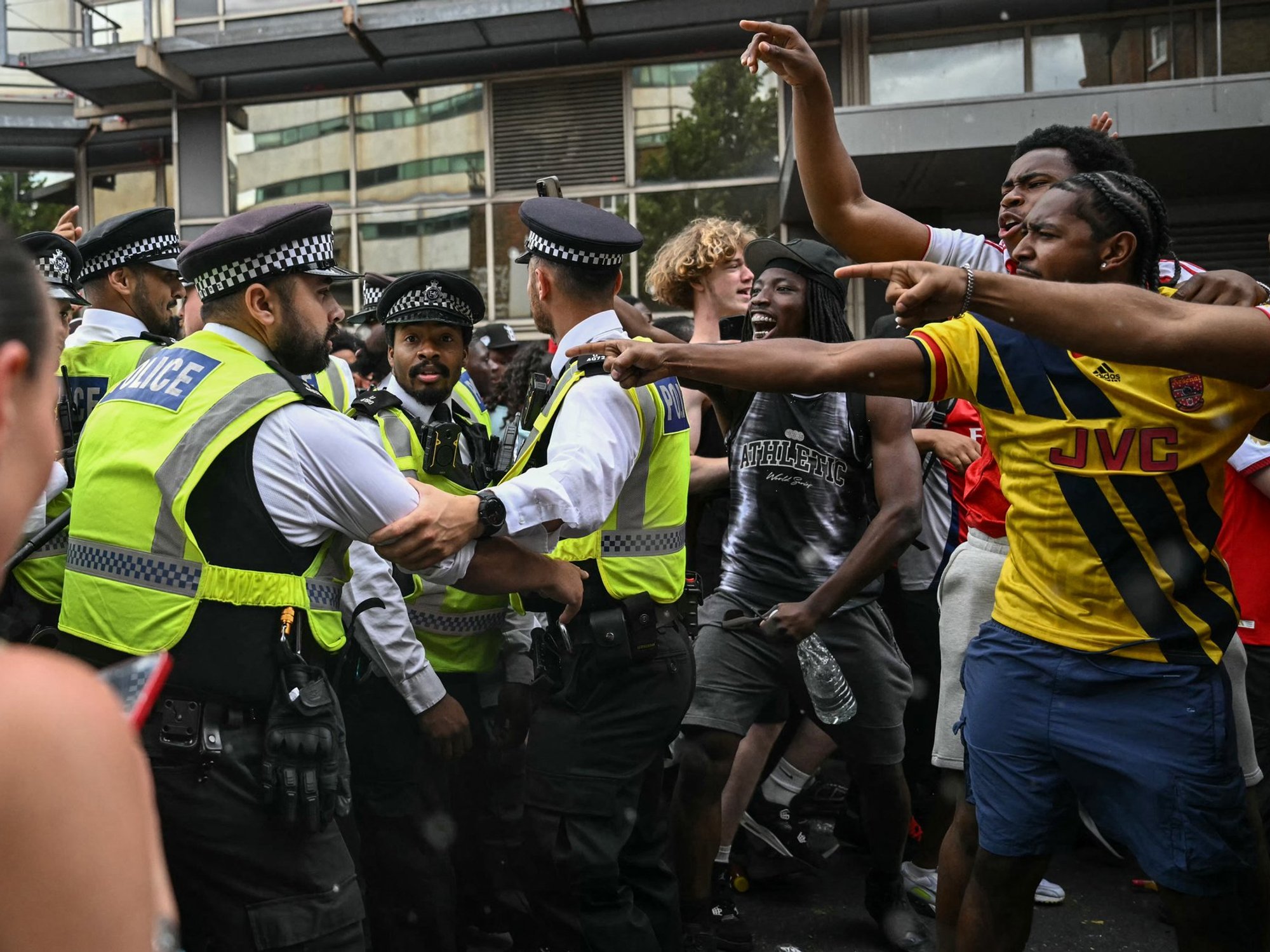 London hotel ablaze, nine arrests made and 75 people rescued during Arsenal title parade
