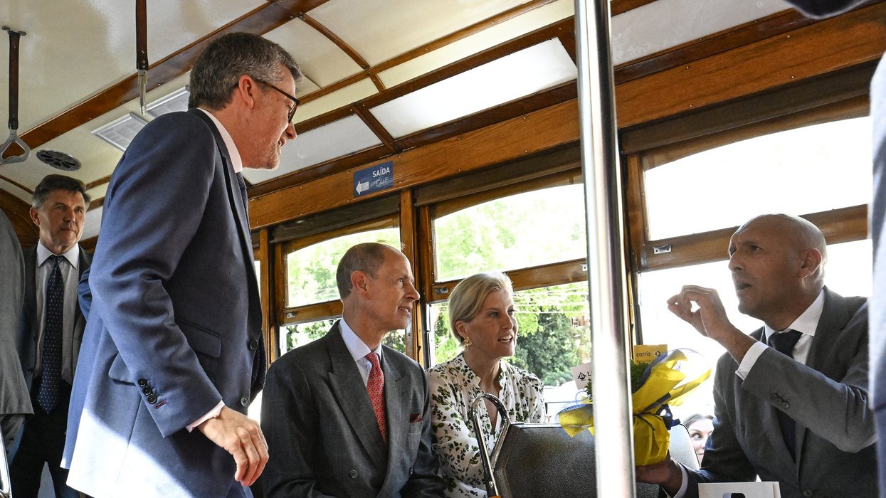 Duke and Duchess of Edinburgh kick off Portugal trip as they tour Lisbon in historic tram