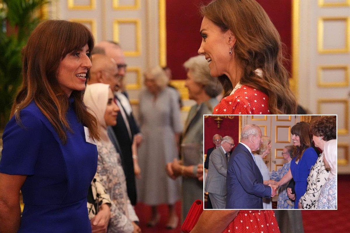 Davina McCall meets King Charles, Queen Camilla and Catherine at St James's Palace reception