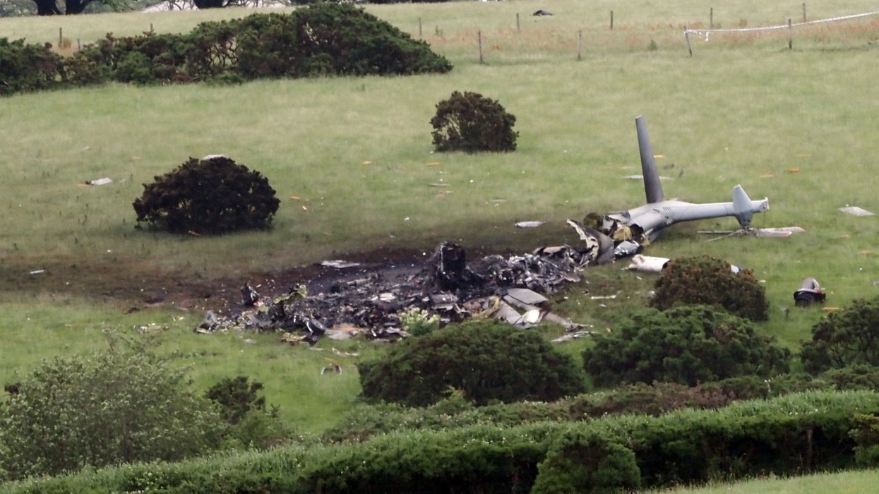 Three dead after Royal Navy helicopter crash in Devon