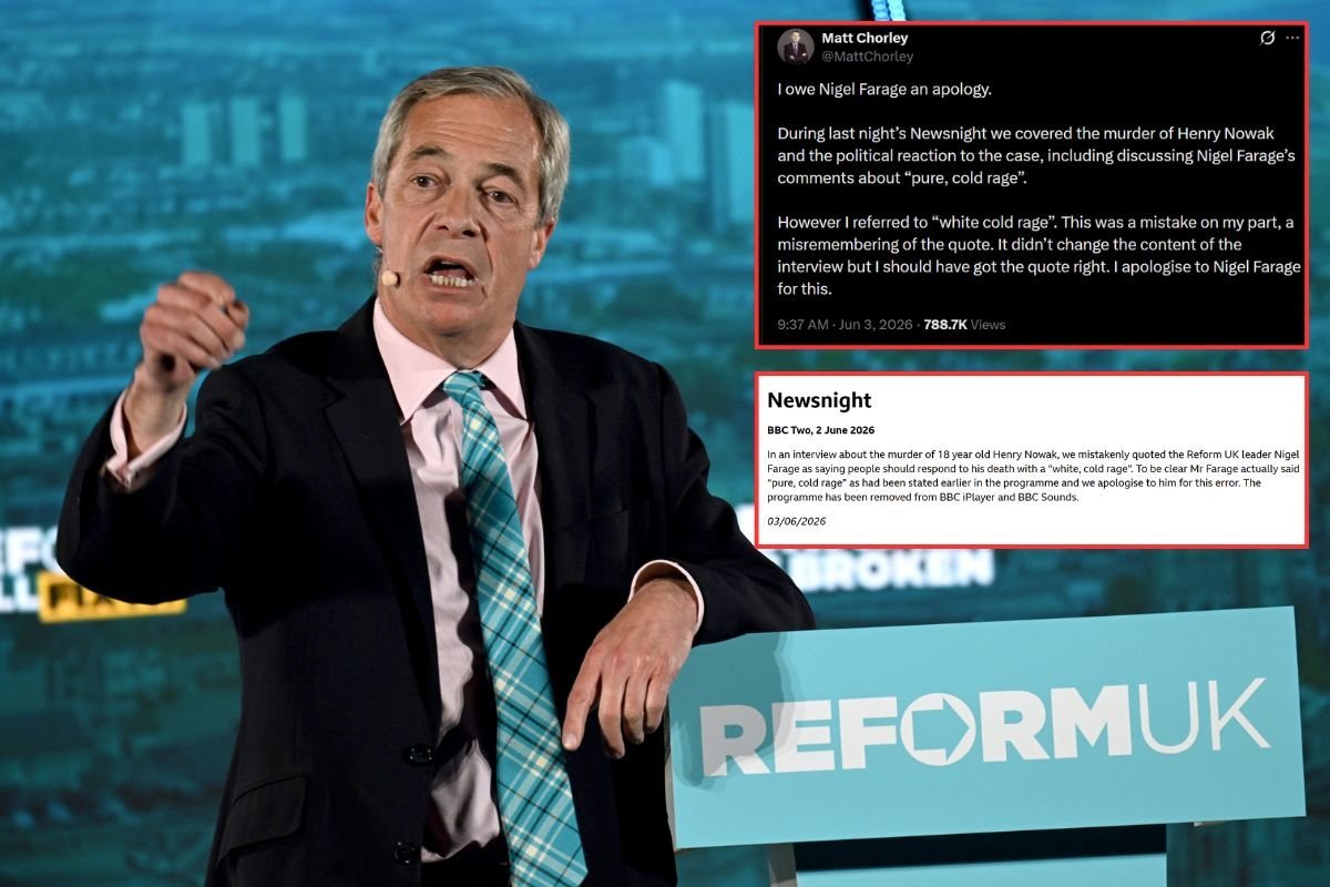 BBC issues grovelling apology over Nigel Farage 'white cold rage' misquote