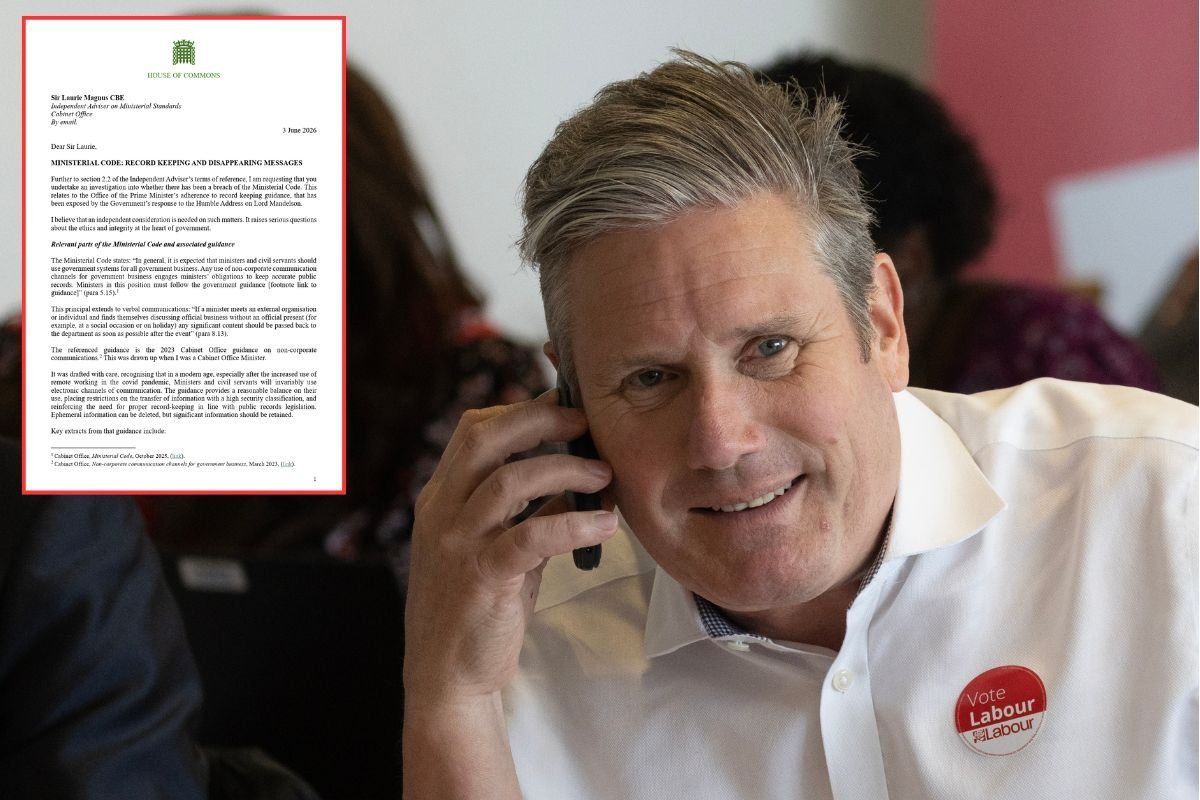 Keir Starmer's 'disappearing Peter Mandelson messages' must be investigated, say Tories