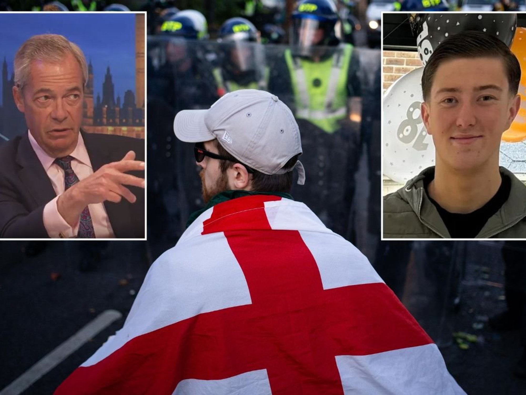 Nigel Farage condemns violence at Henry Nowak protest before defending 'cold rage' remarks