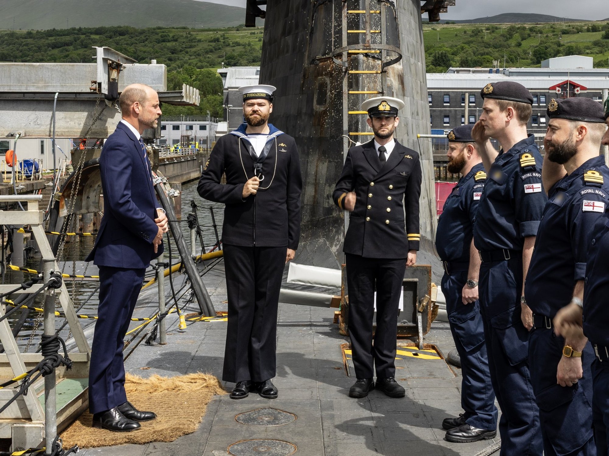 Prince William celebrates 125 years of the Royal Navy Submarine Service in Scotland