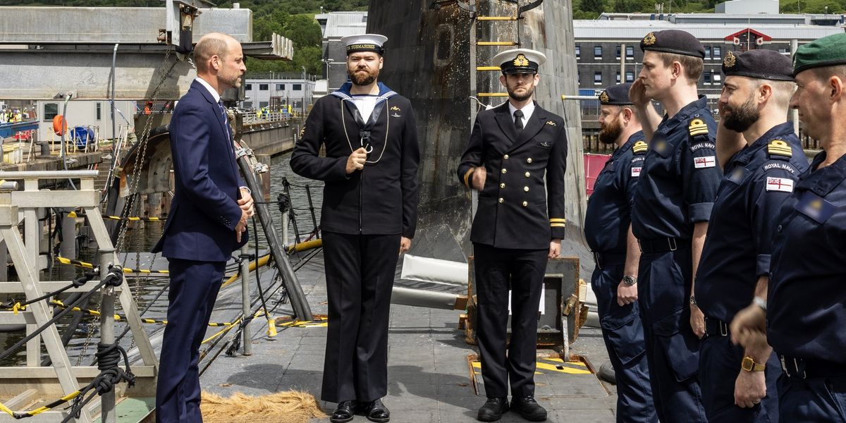 Prince William celebrates 125 years of the Royal Navy Submarine Service in Scotland