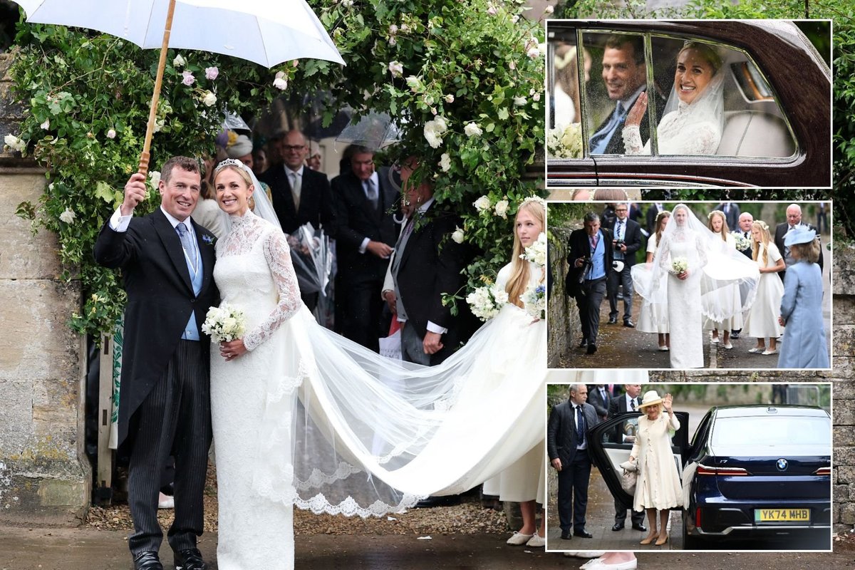 Pictured: Best moments from Peter Phillips and Harriet Sperling's countryside wedding