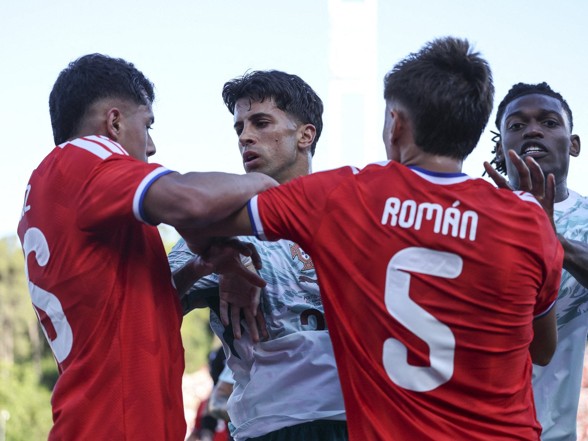 Portugal star sent off for striking opponent in World Cup warm-up after mass brawl