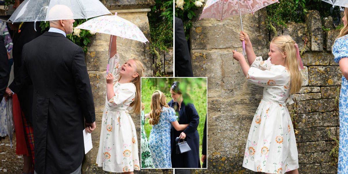 Mia and Lena Tindall steal show as pair shield from the rain and embrace Eugenie Mia and Lena Tindall steal show as pair shield from the rain and embrace Eugenie